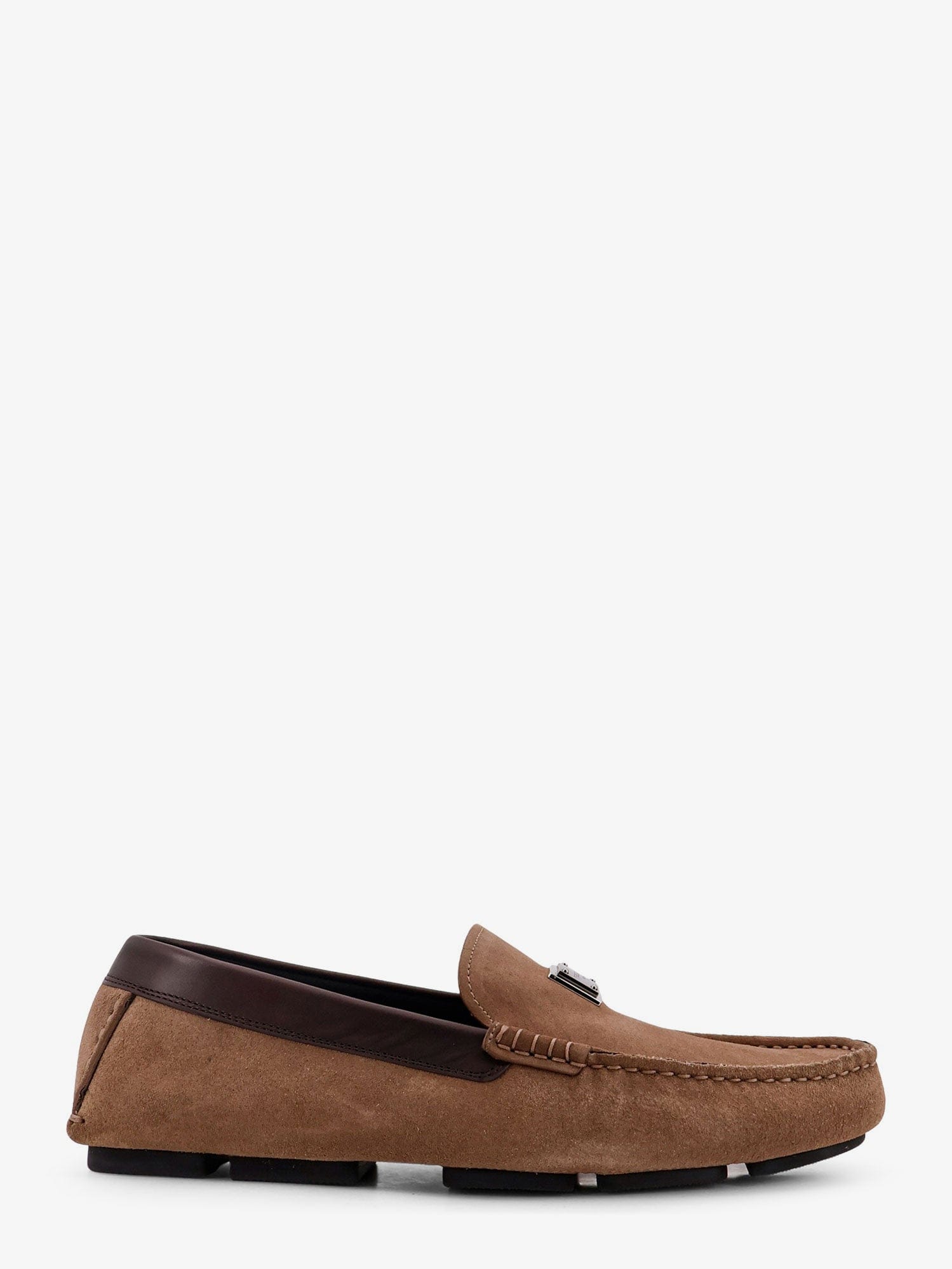 Dolce & Gabbana Suede loafer with leather inserts