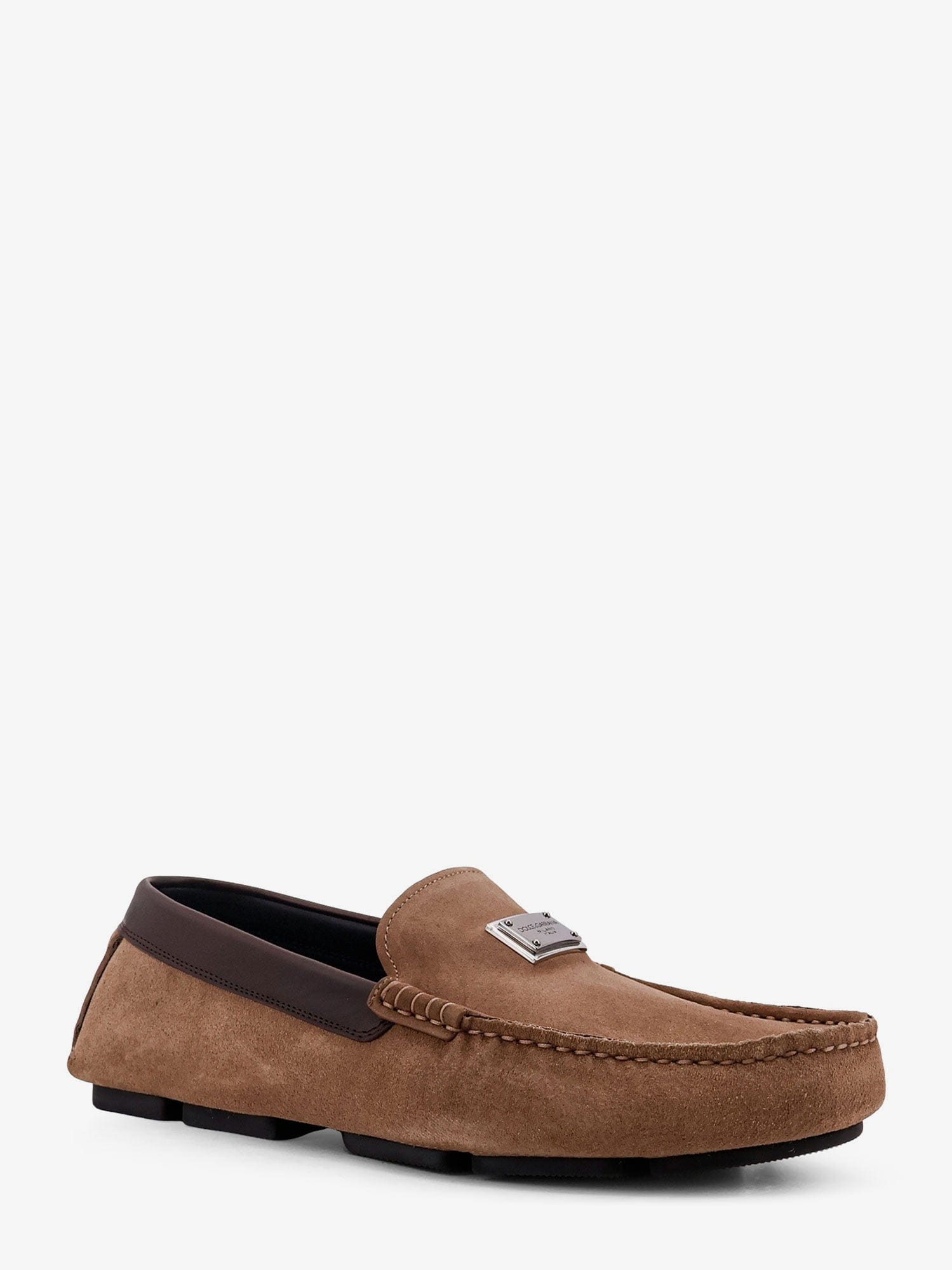 Dolce & Gabbana Suede loafer with leather inserts