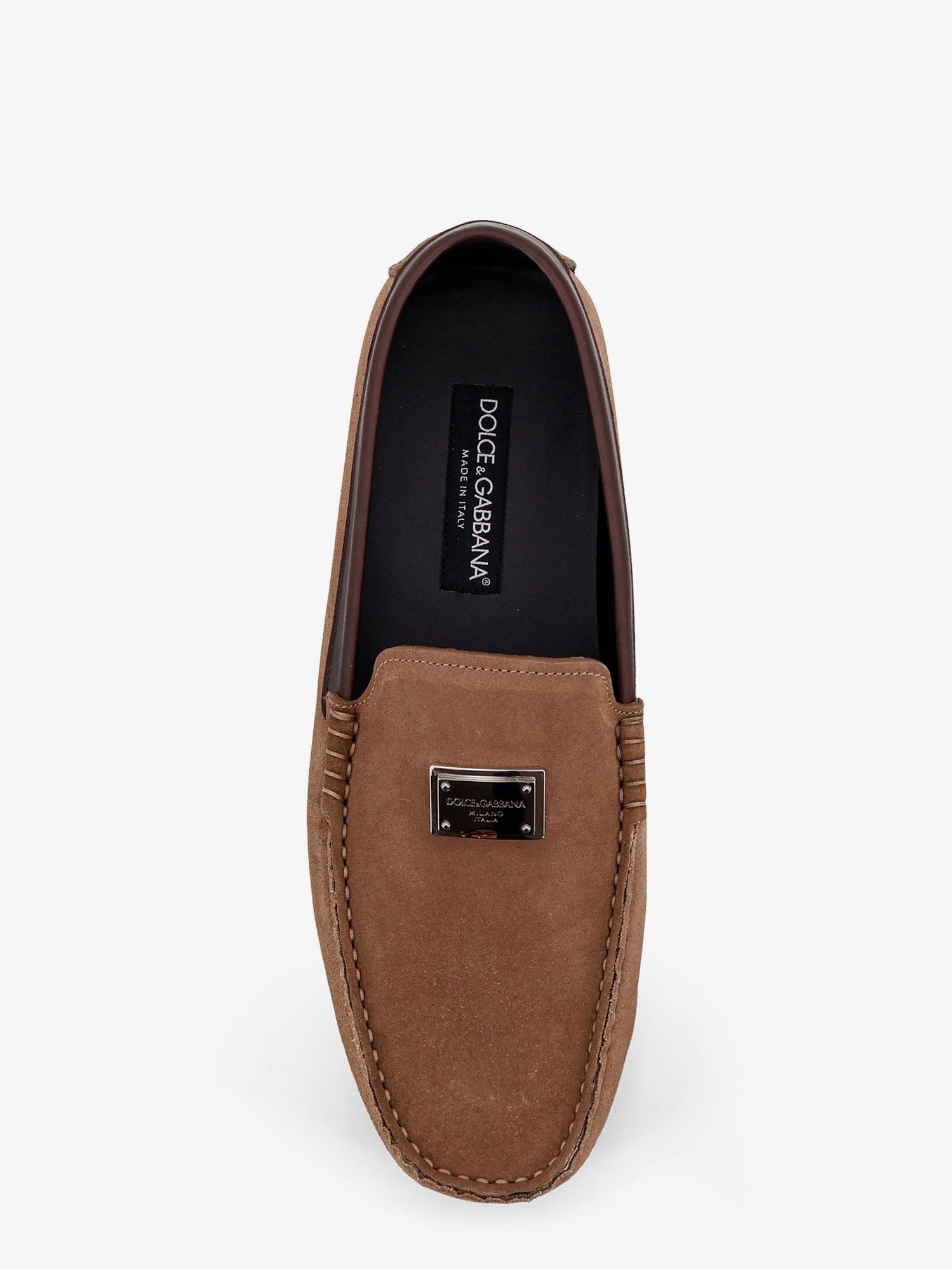 Dolce & Gabbana Suede loafer with leather inserts