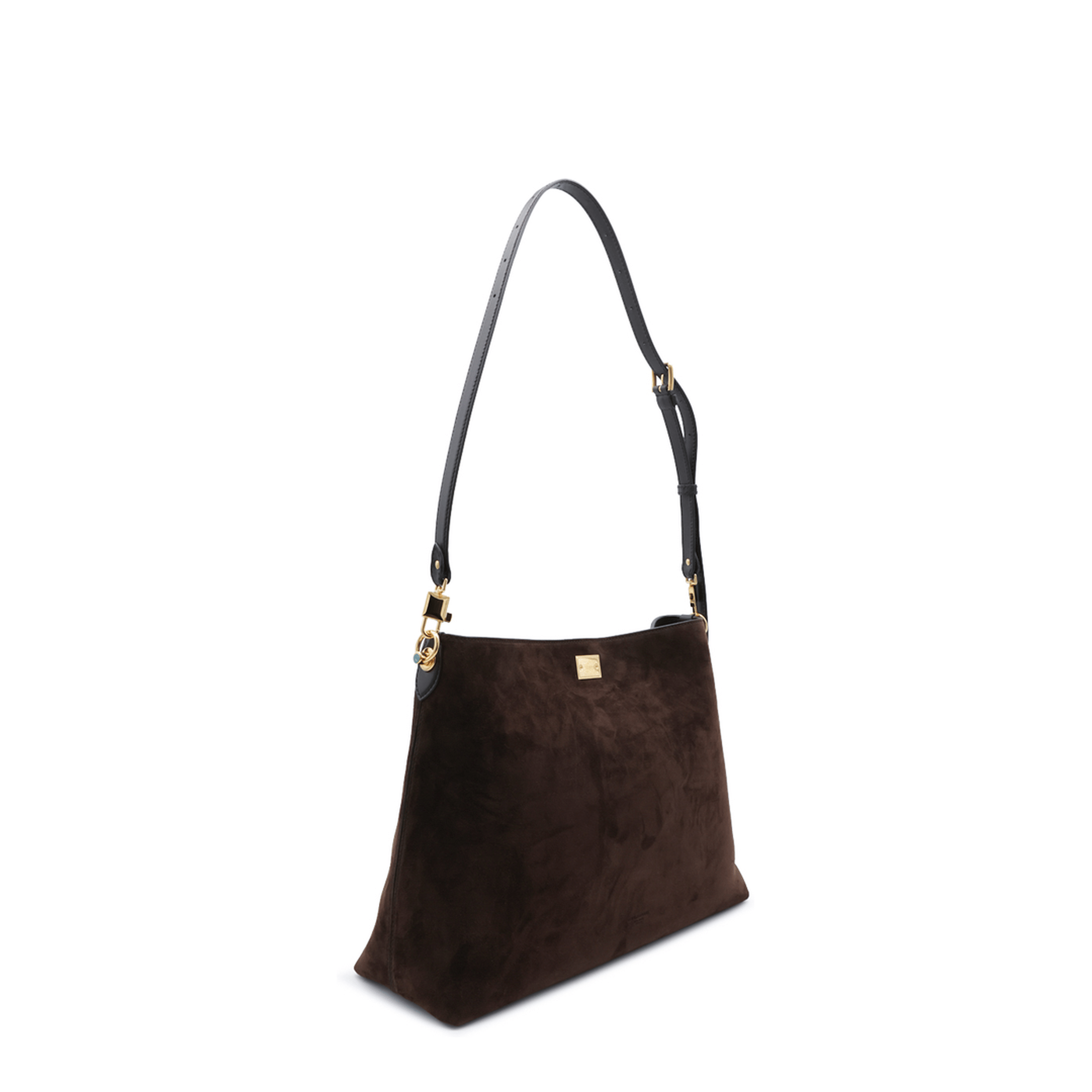Dolce & Gabbana Vittoria Large Suede Leather Crossbody - Dark Brown