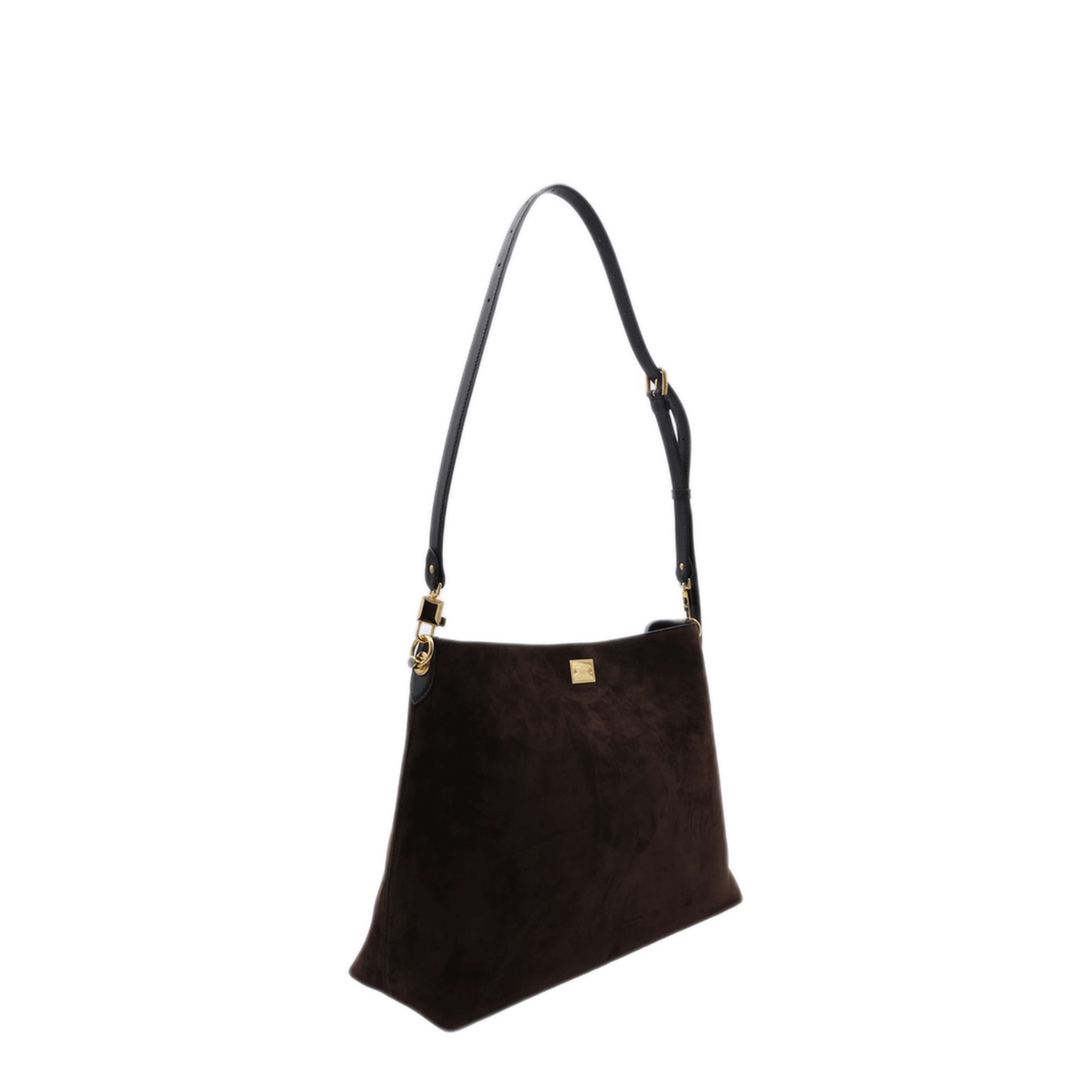 Dolce & Gabbana Vittoria Large Suede Leather Crossbody - Dark Brown