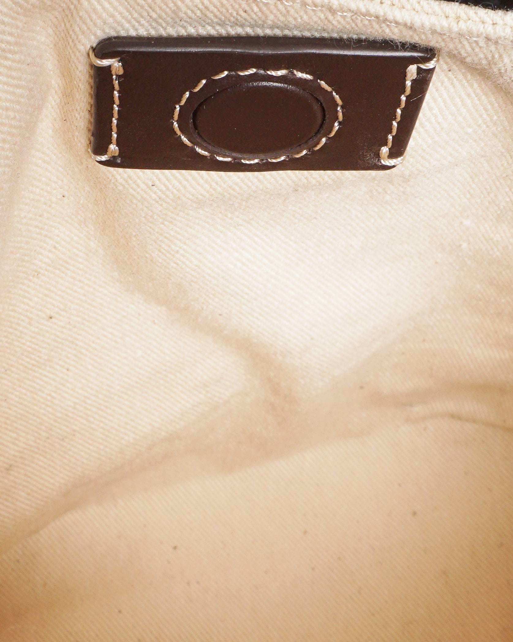 Polène Solé Macramé Upcycled Leather Pebble - Pearl Bag