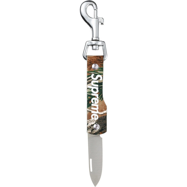 Supreme Leather Clip Knife (Realtree Camo)