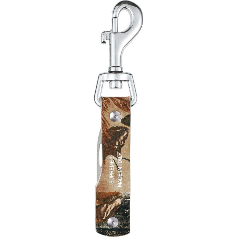 Supreme Leather Clip Knife (Realtree Camo)