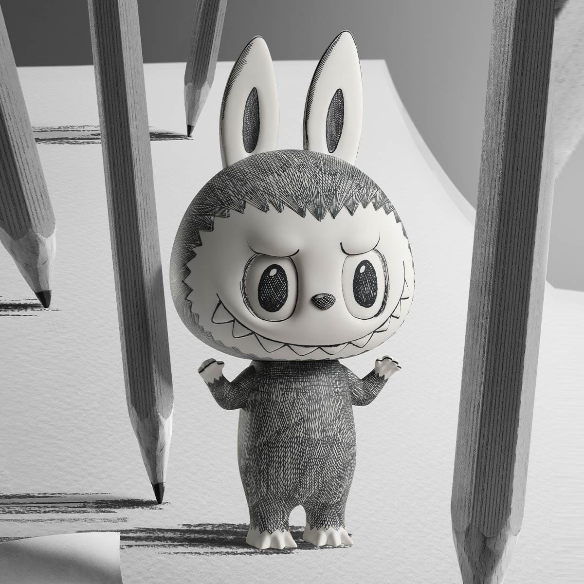 POP Mart Mega Labubu Sketch 1000%