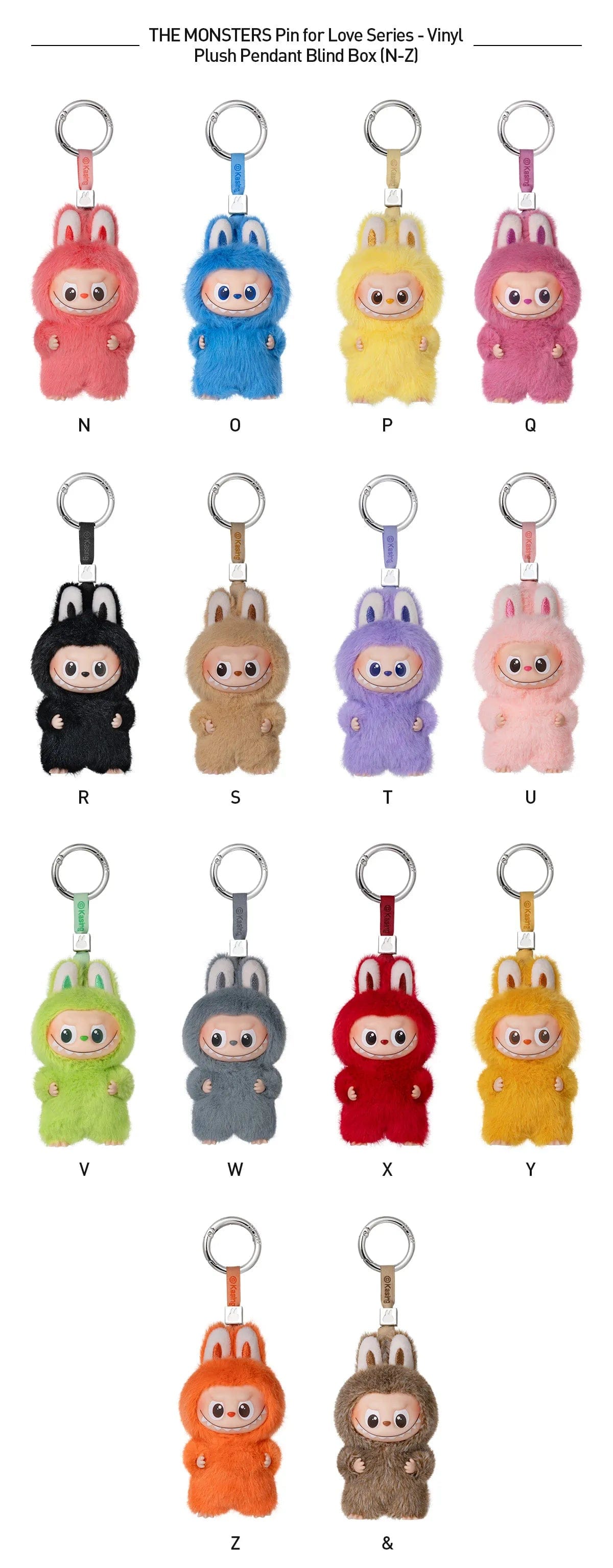 Pop Mart Labubu Pin for Love Series Blind Box (A - M) Yellow