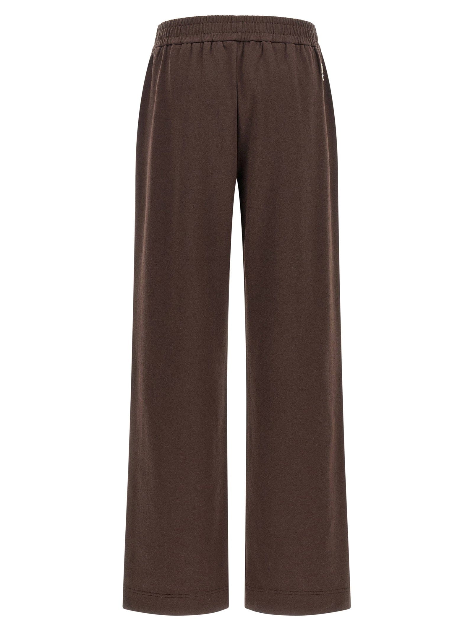 Moncler Double Knit Cotton Blend Joggers — Brown