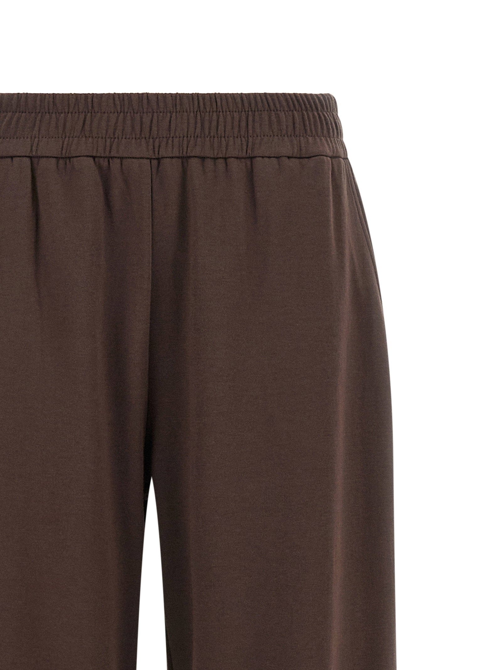 Moncler Double Knit Cotton Blend Joggers — Brown
