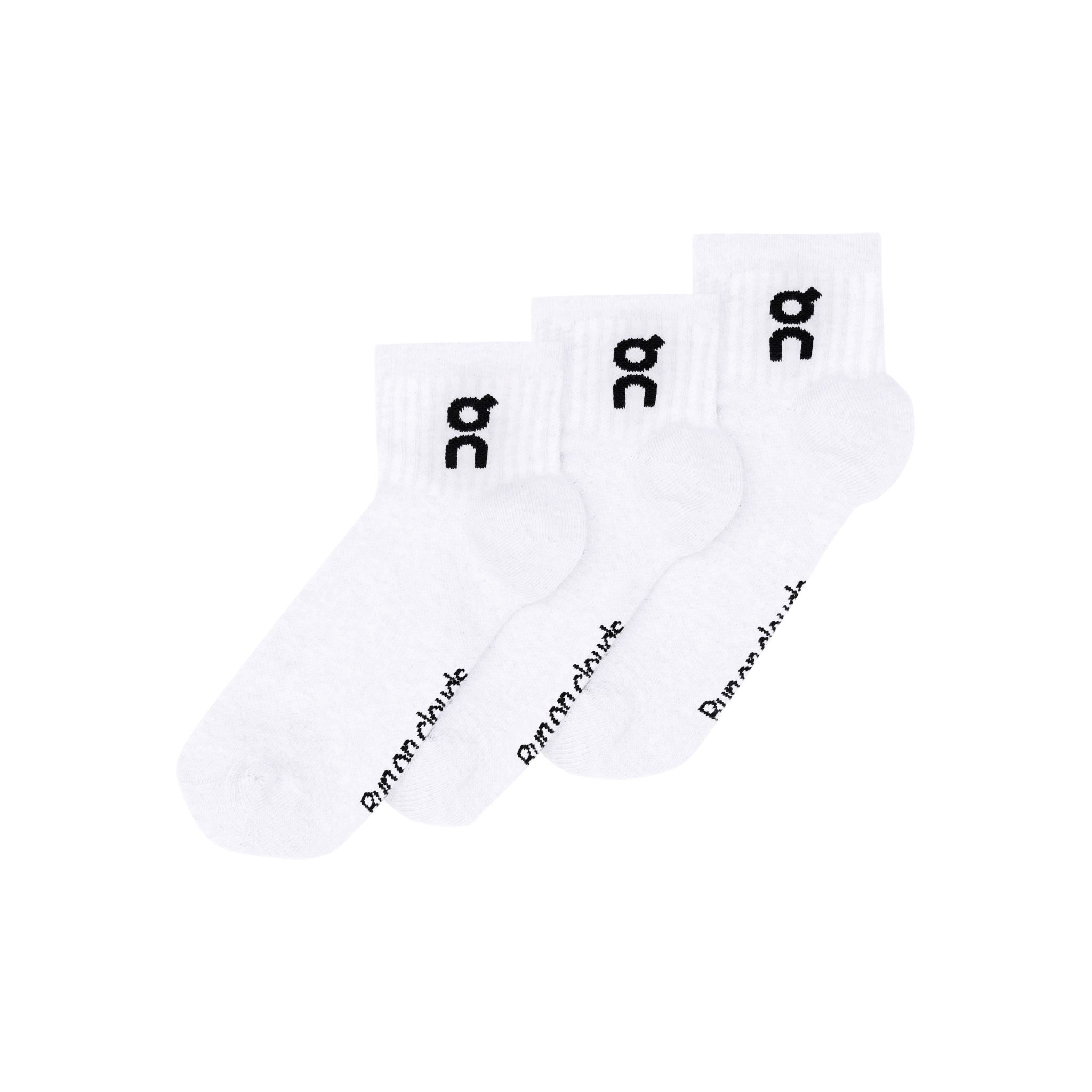 On Running On. Logo Sock Mid - Cut - White