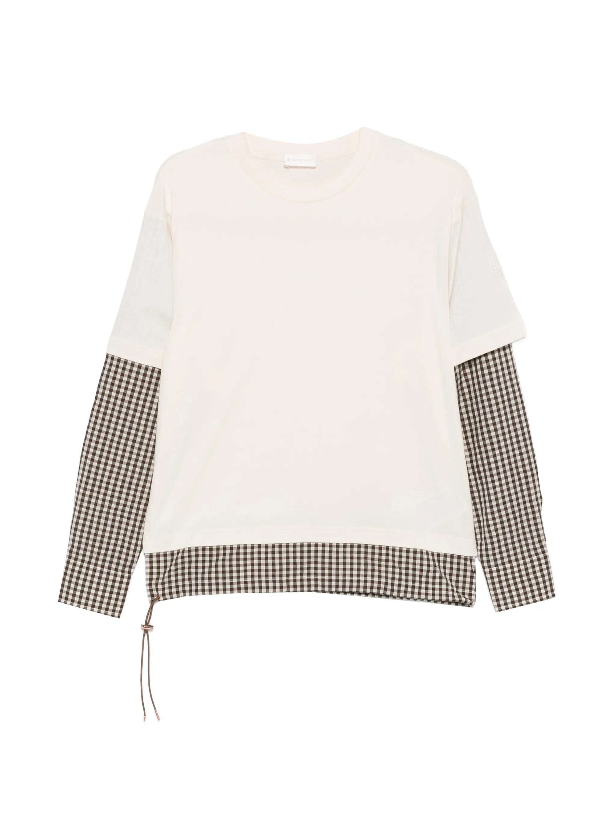 Moncler gingham layered T - shirt