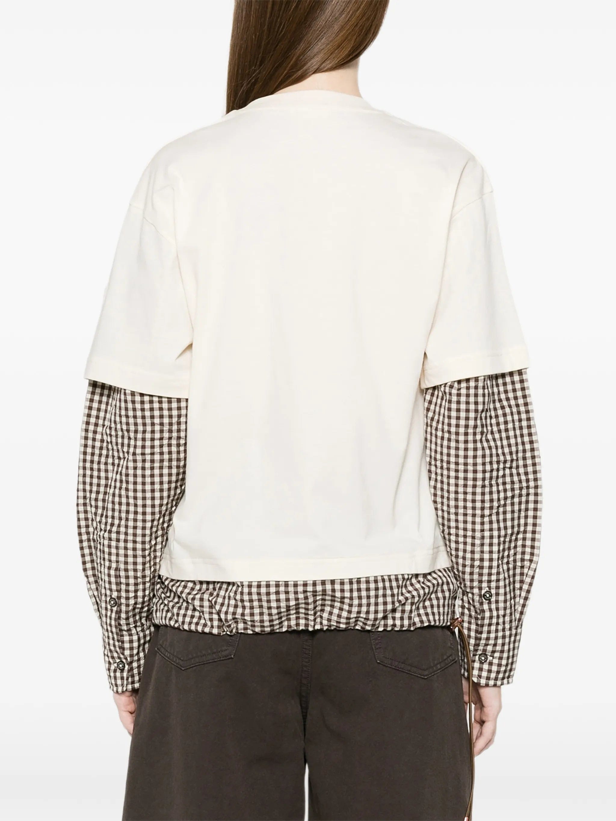 Moncler gingham layered T - shirt