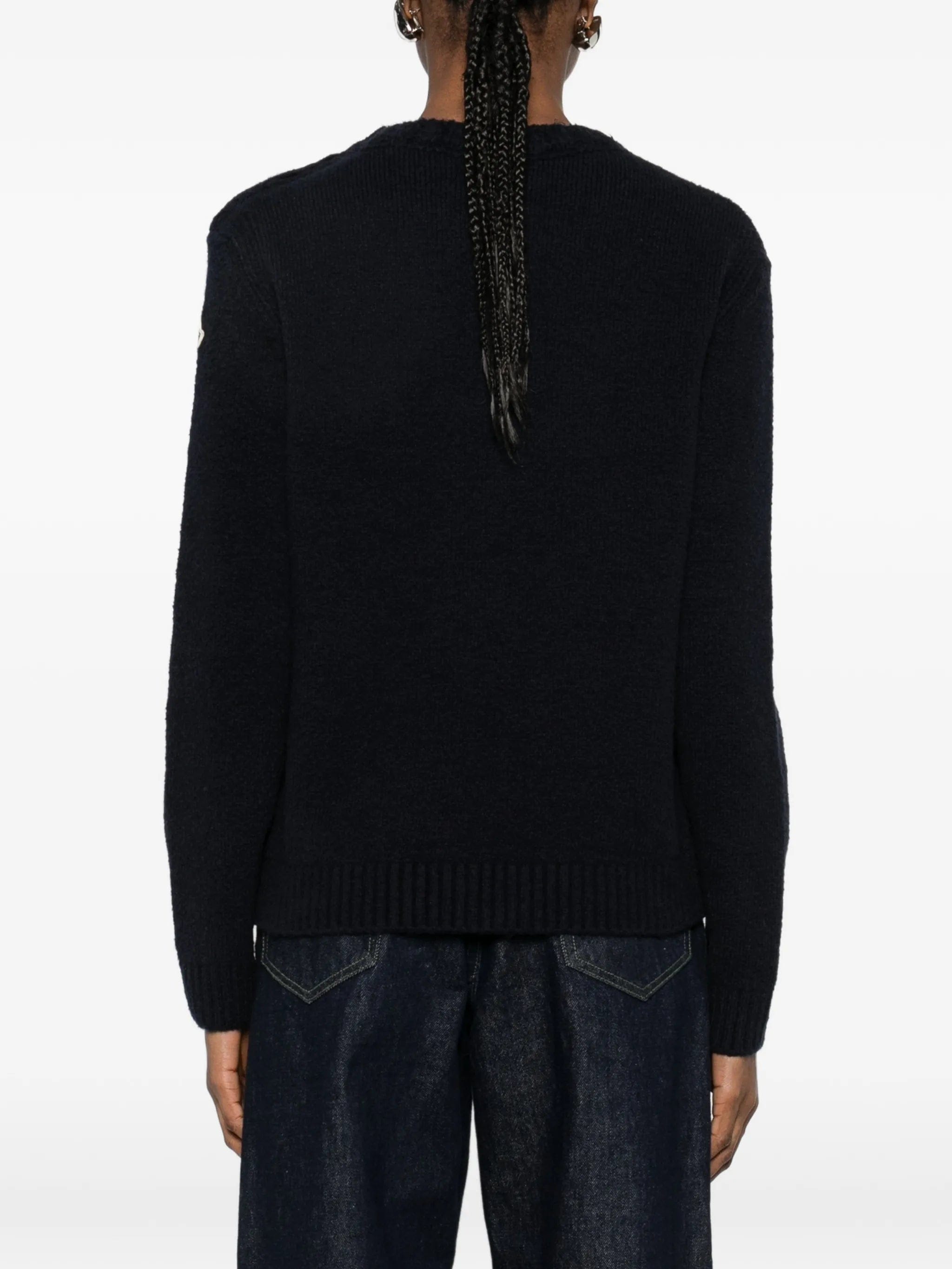Moncler button crew - neck sweater