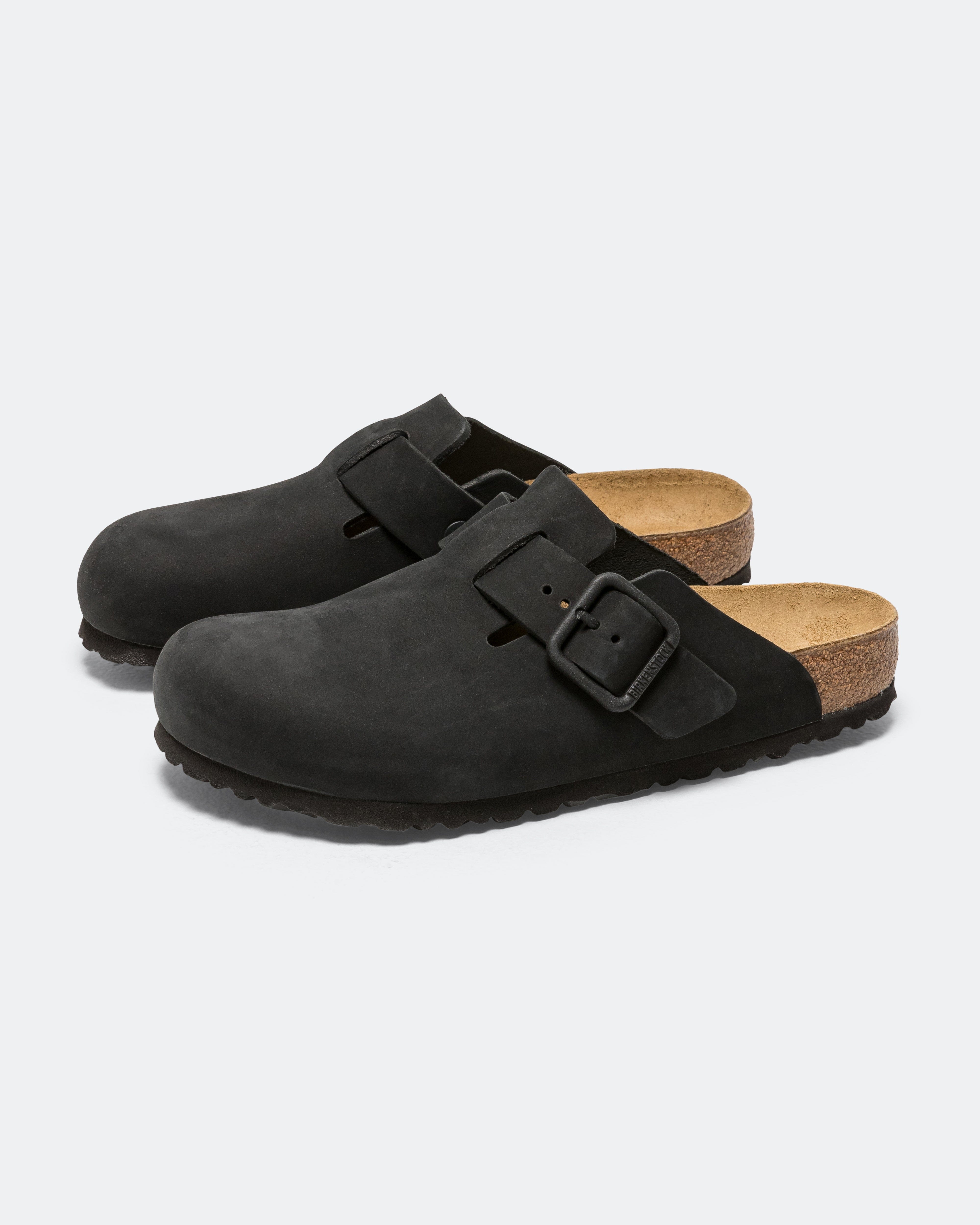 Birkenstock Boston Wire Buckle - Black Nubuck