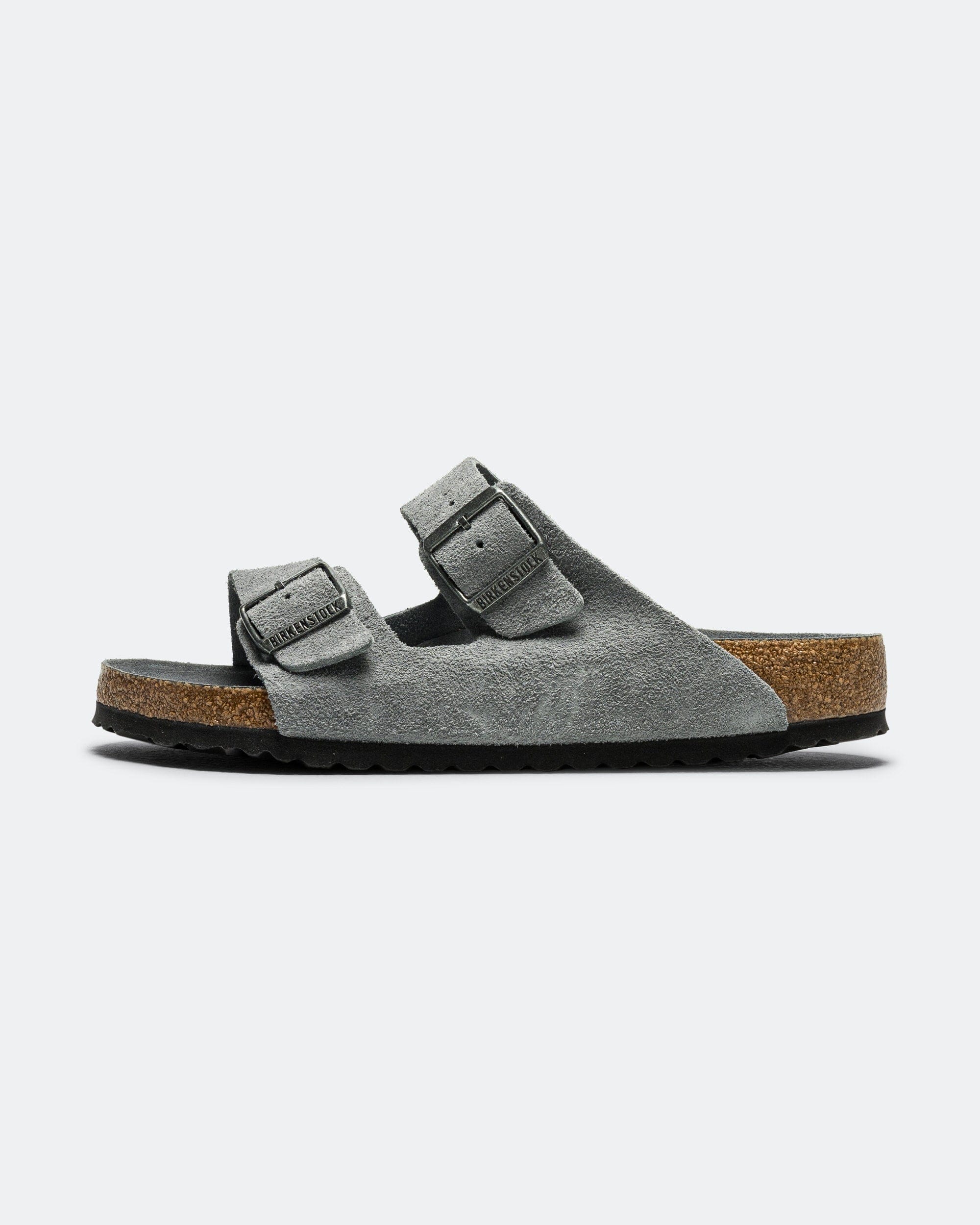 Birkenstock Arizona SFB - Basalt Grey Tonal Footbed Suede Leather