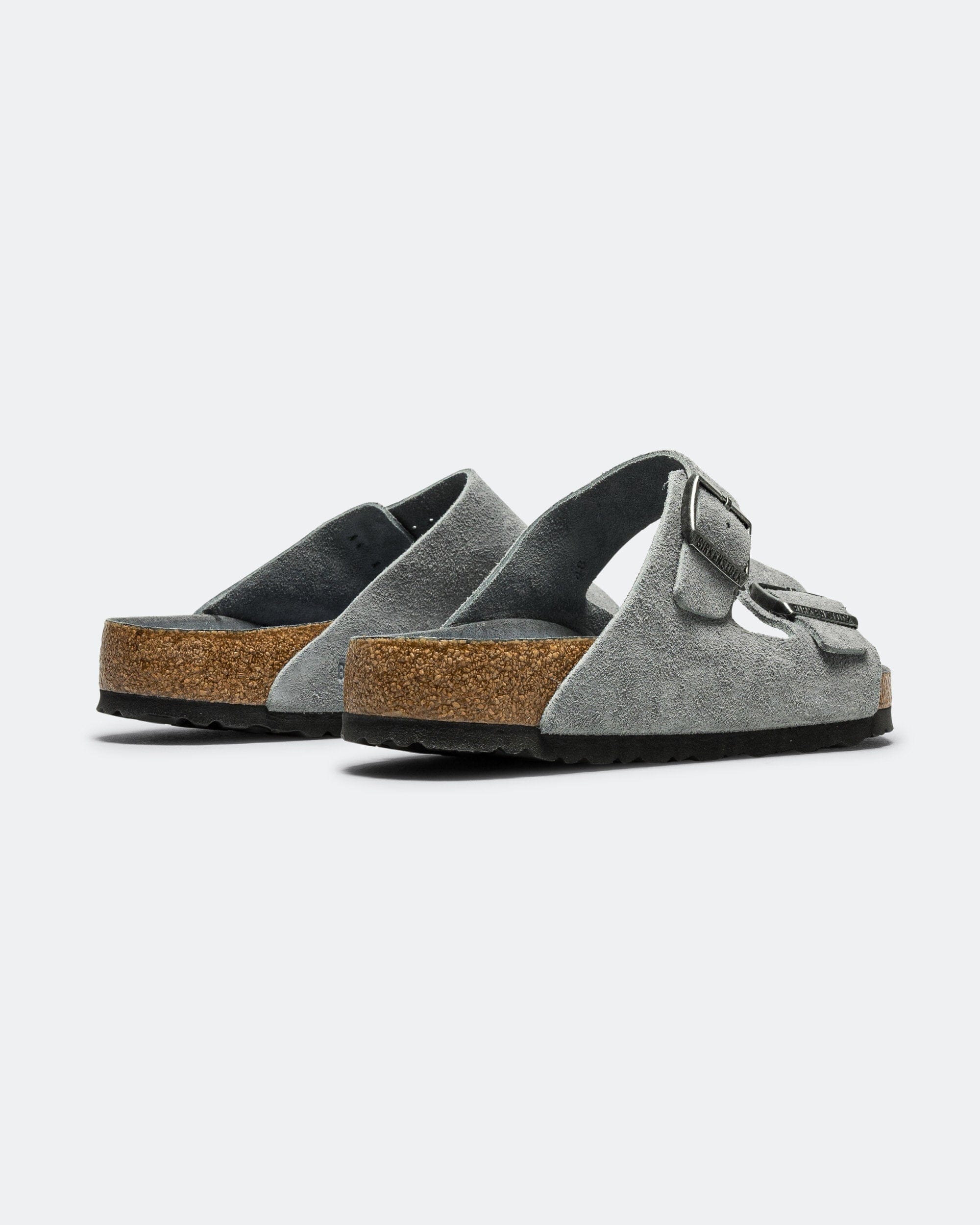 Birkenstock Arizona SFB - Basalt Grey Tonal Footbed Suede Leather