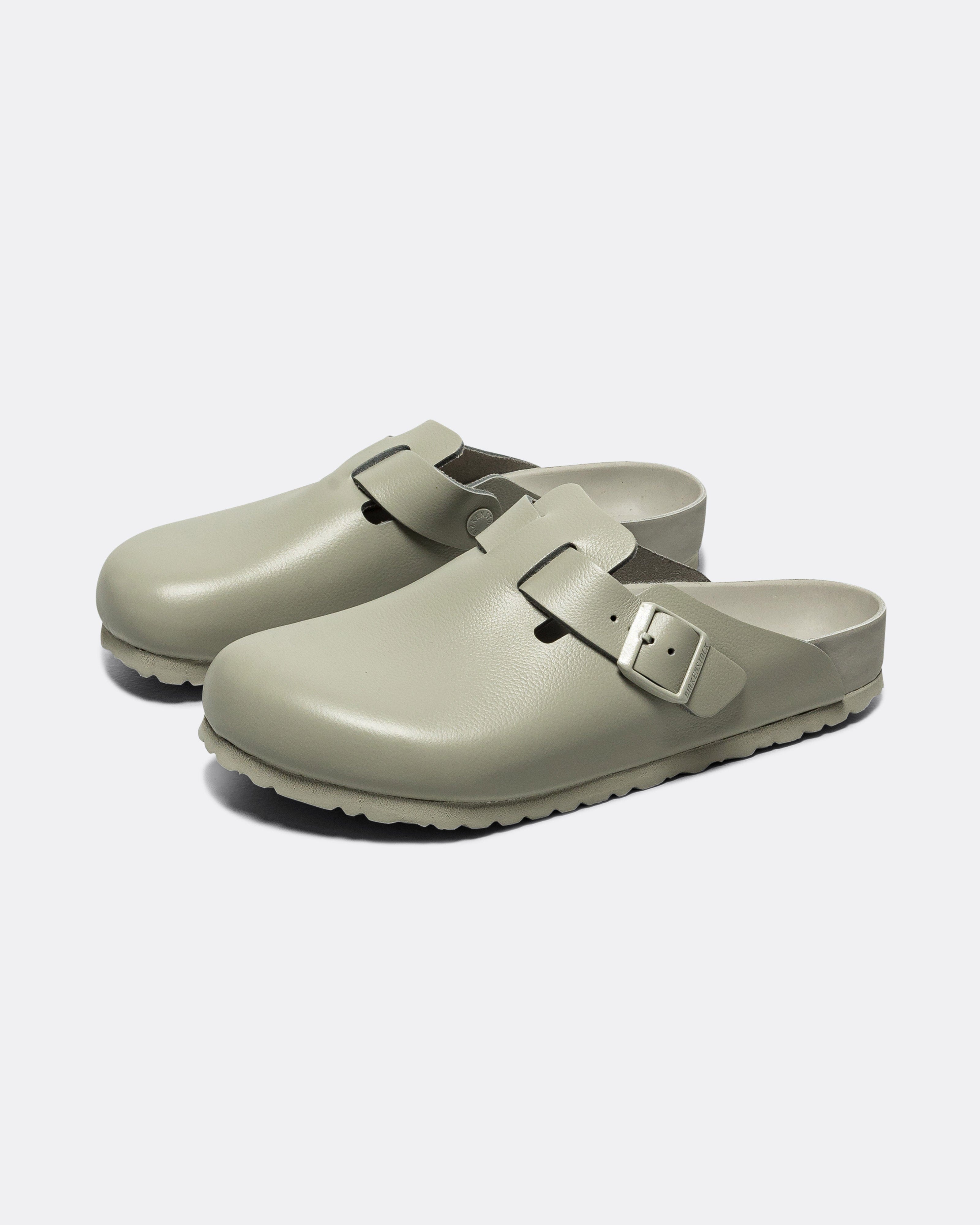 Birkenstock Boston Exquisite - Mineral Grey Natural Leather