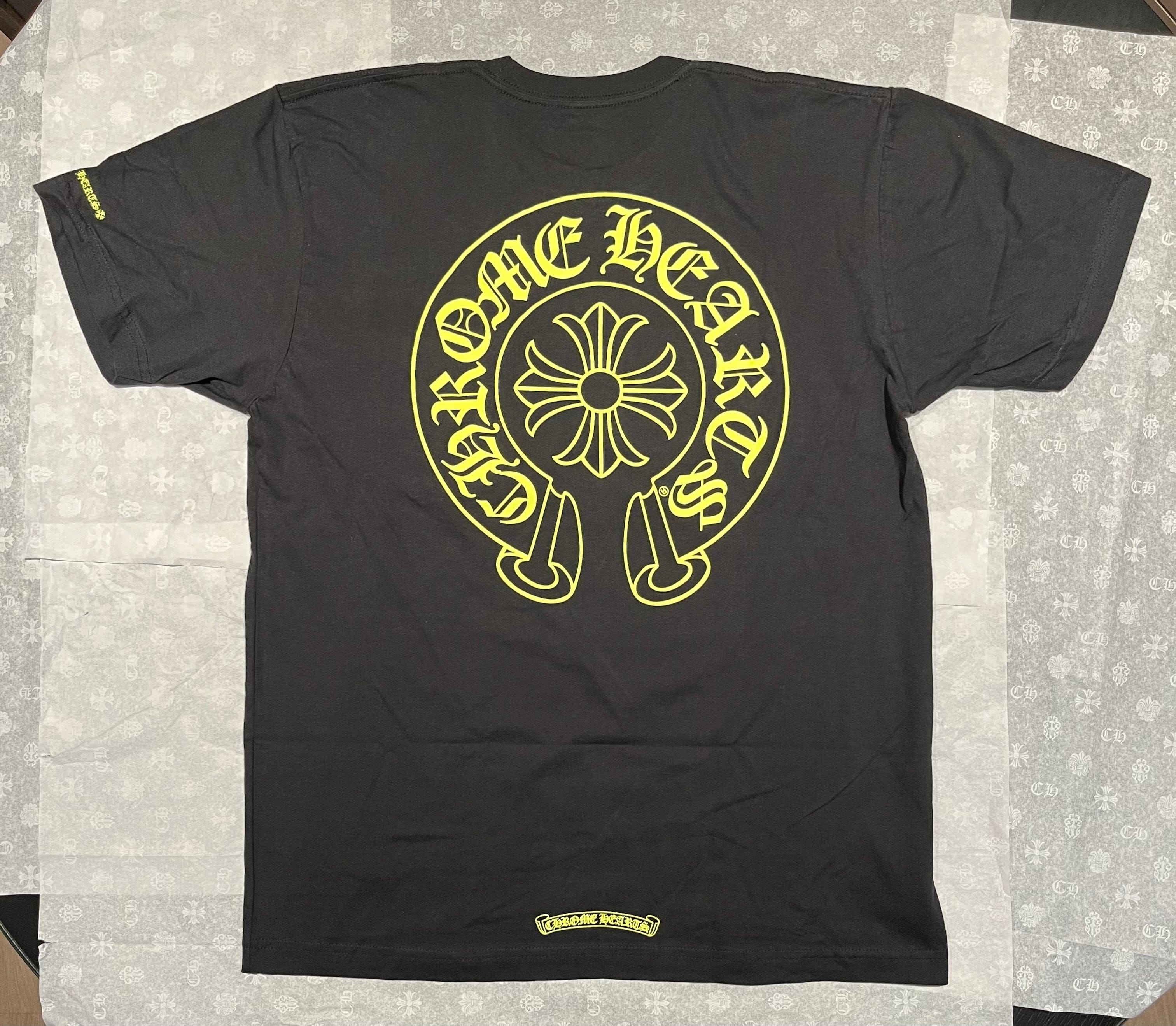 Chrome Hearts T - shirt Chrome Hearts Pocket Crew Neon Black
