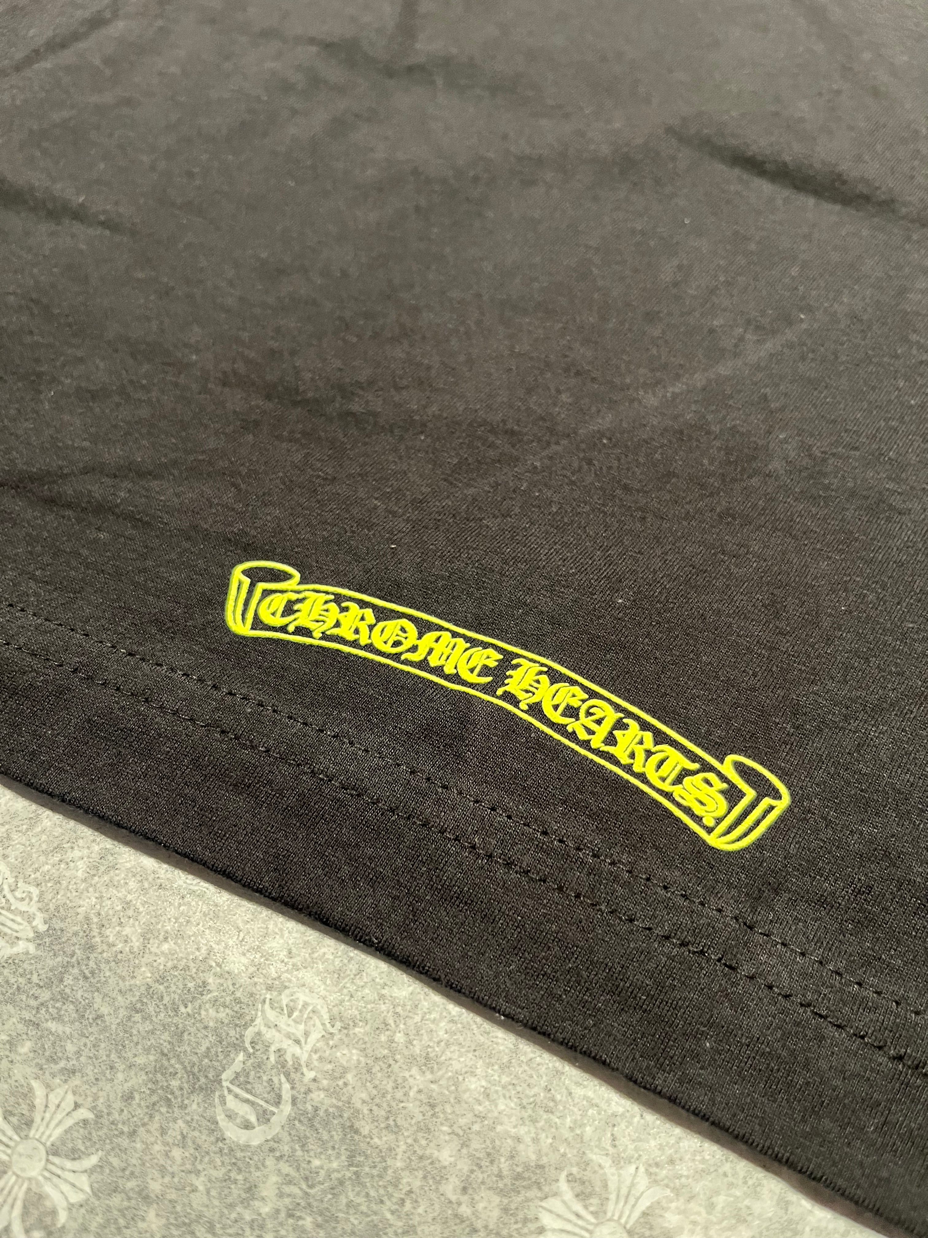 Chrome Hearts T - shirt Chrome Hearts Pocket Crew Neon Black