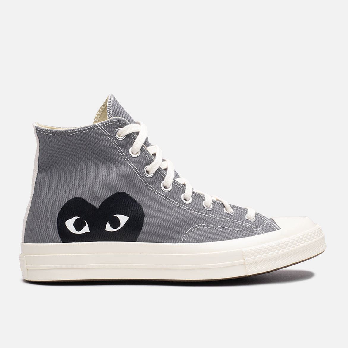 Comme Des Garcons CDG PLAY x CONVERSE CHUCK 70 HIGH BLACK HEART - STEEL GREY
