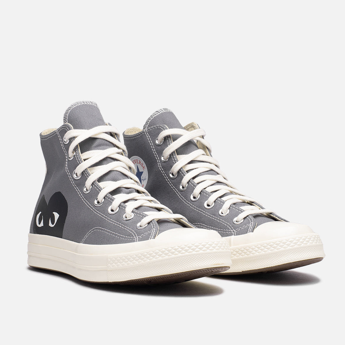 Comme Des Garcons CDG PLAY x CONVERSE CHUCK 70 HIGH BLACK HEART - STEEL GREY