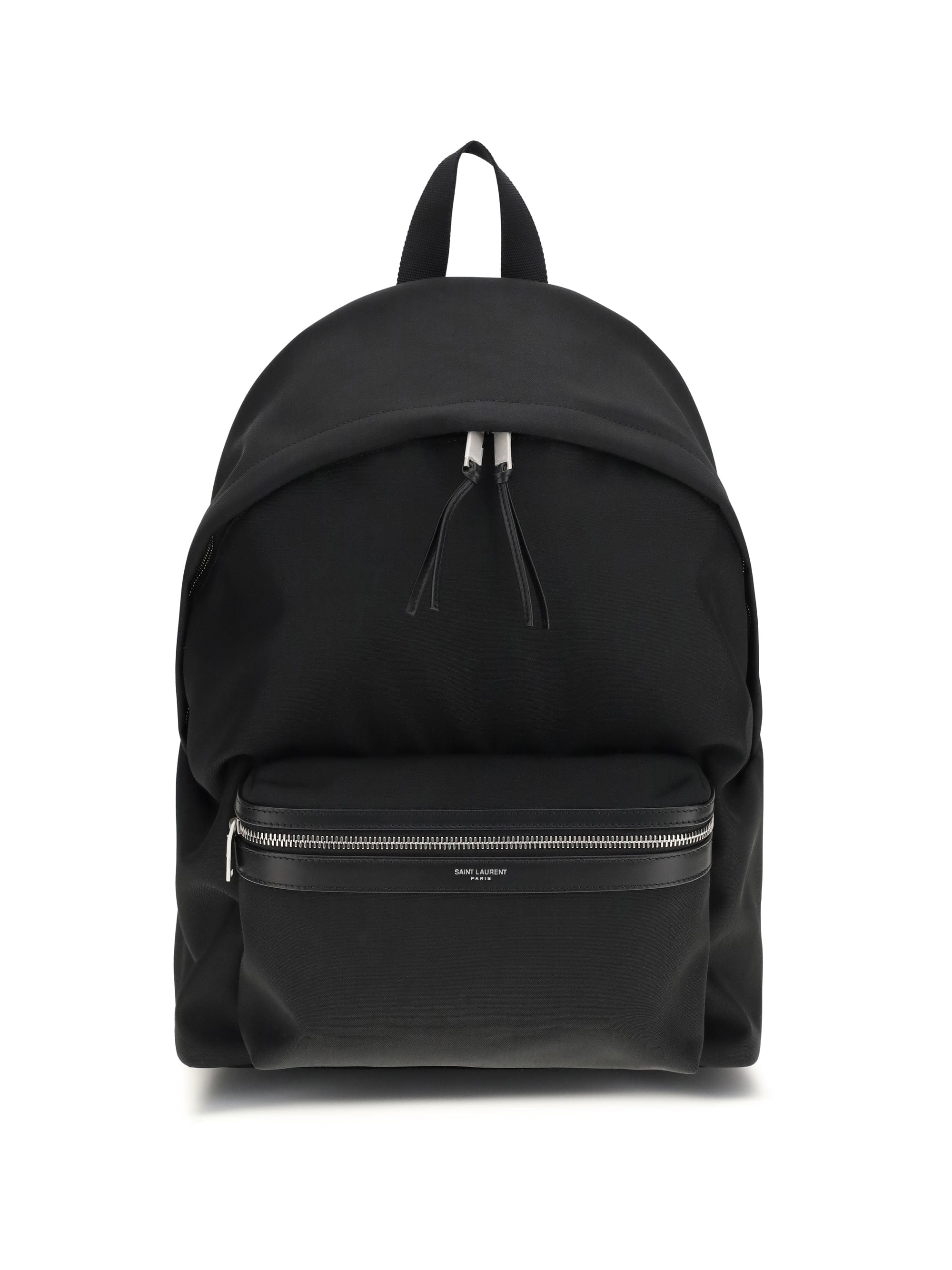Saint Laurent Men City Backpack In Leather And Nylon