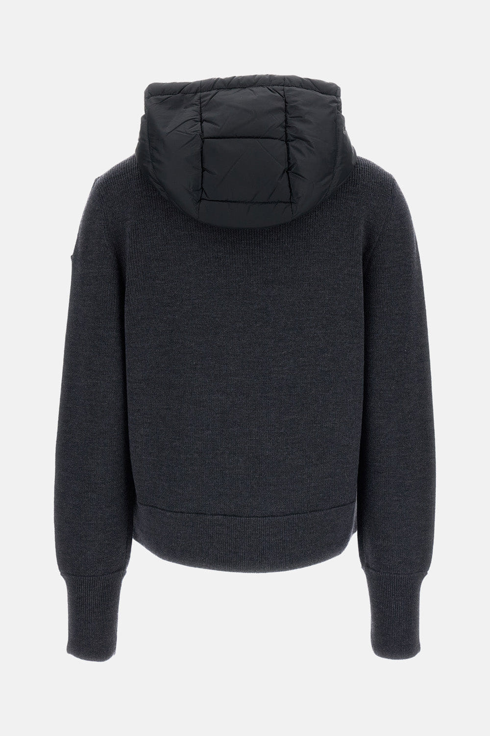 Moncler CARDIGAN IN LANA CON CAPPUCCIO IMBOTTITO