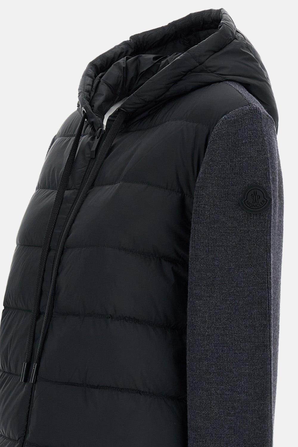 Moncler CARDIGAN IN LANA CON CAPPUCCIO IMBOTTITO