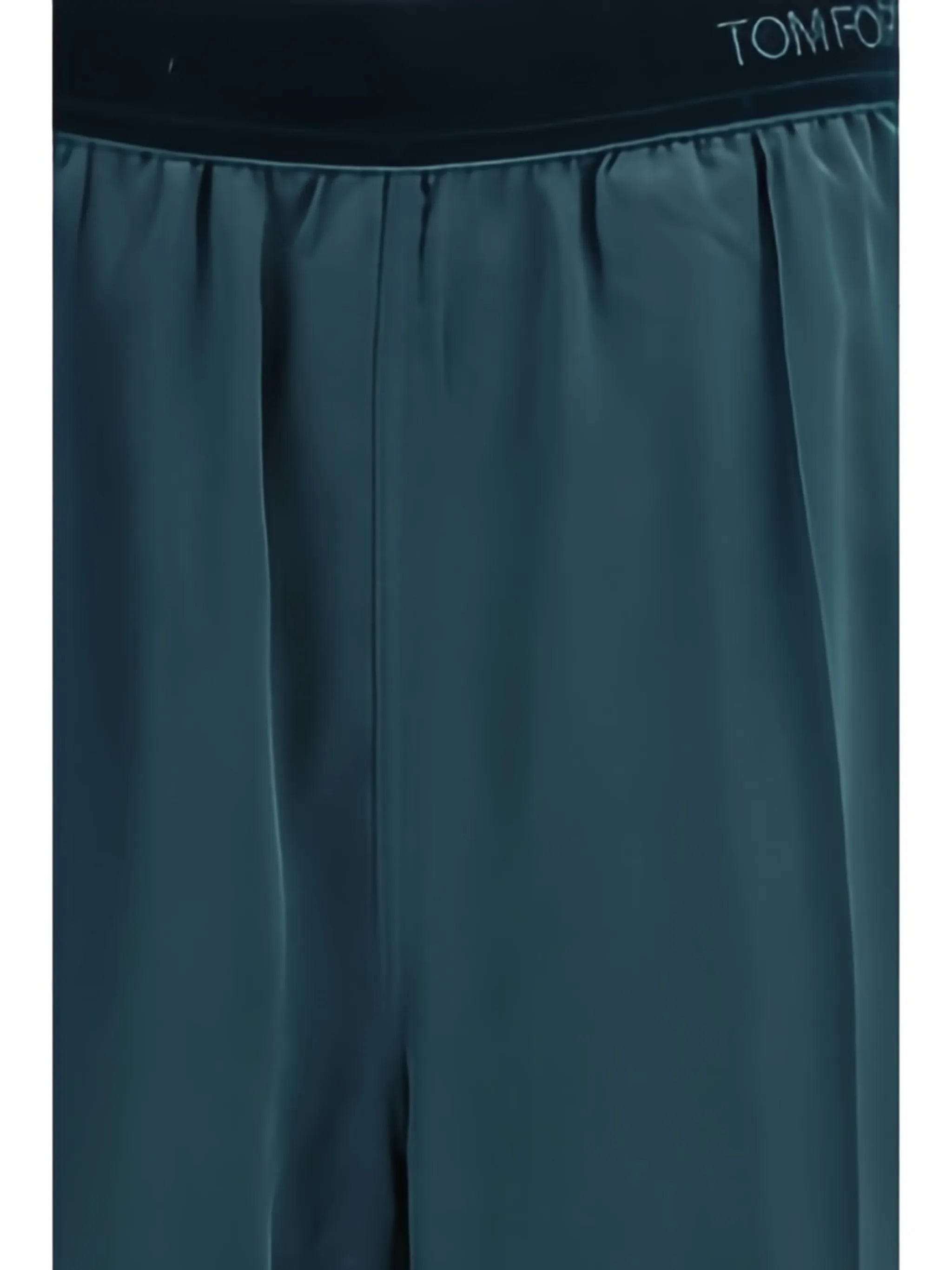 TOM FORD logo - waistband silk trousers