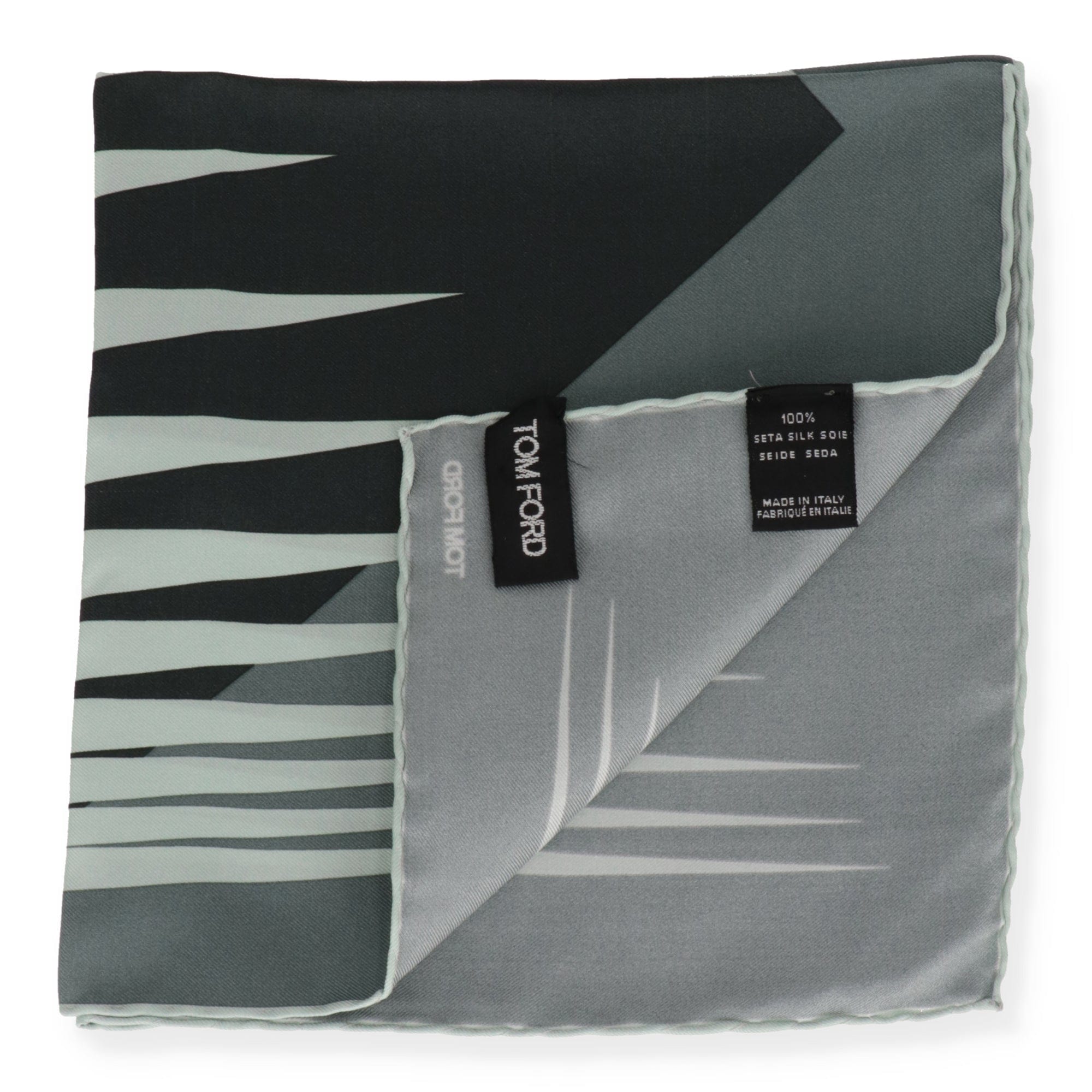 Tom Ford Mens Light Green Pocket Square