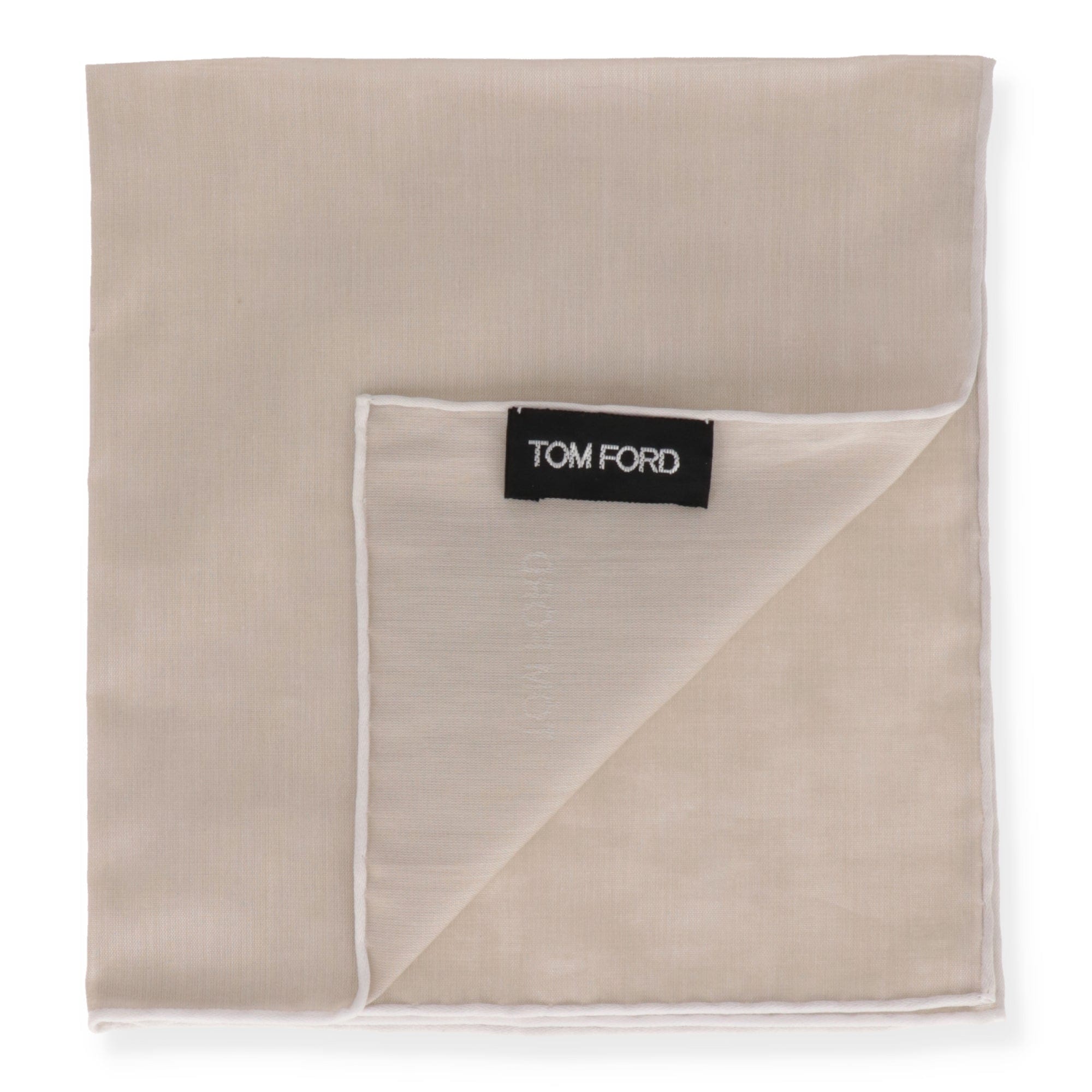 Tom Ford Mens Grey Pocket Square