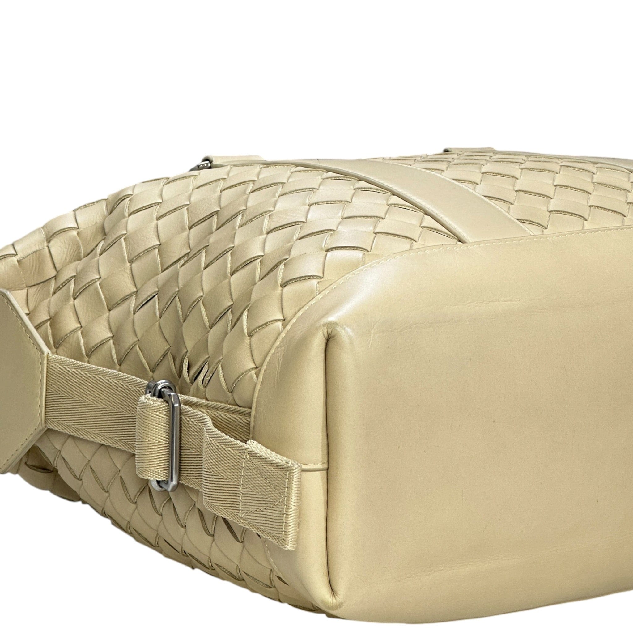 Bottega Veneta Braided Briefcase Bag Beige Intrecciato Leather