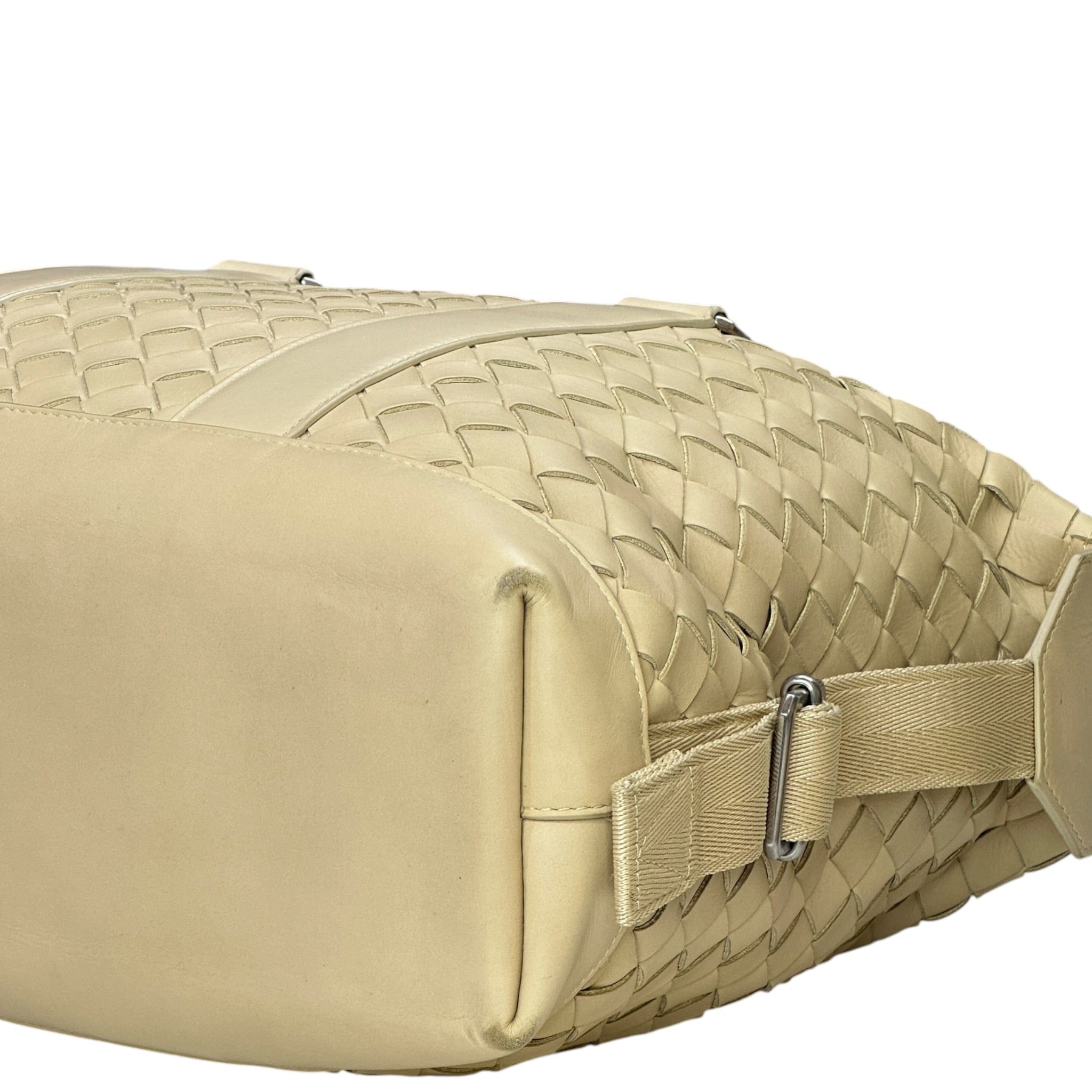 Bottega Veneta Braided Briefcase Bag Beige Intrecciato Leather