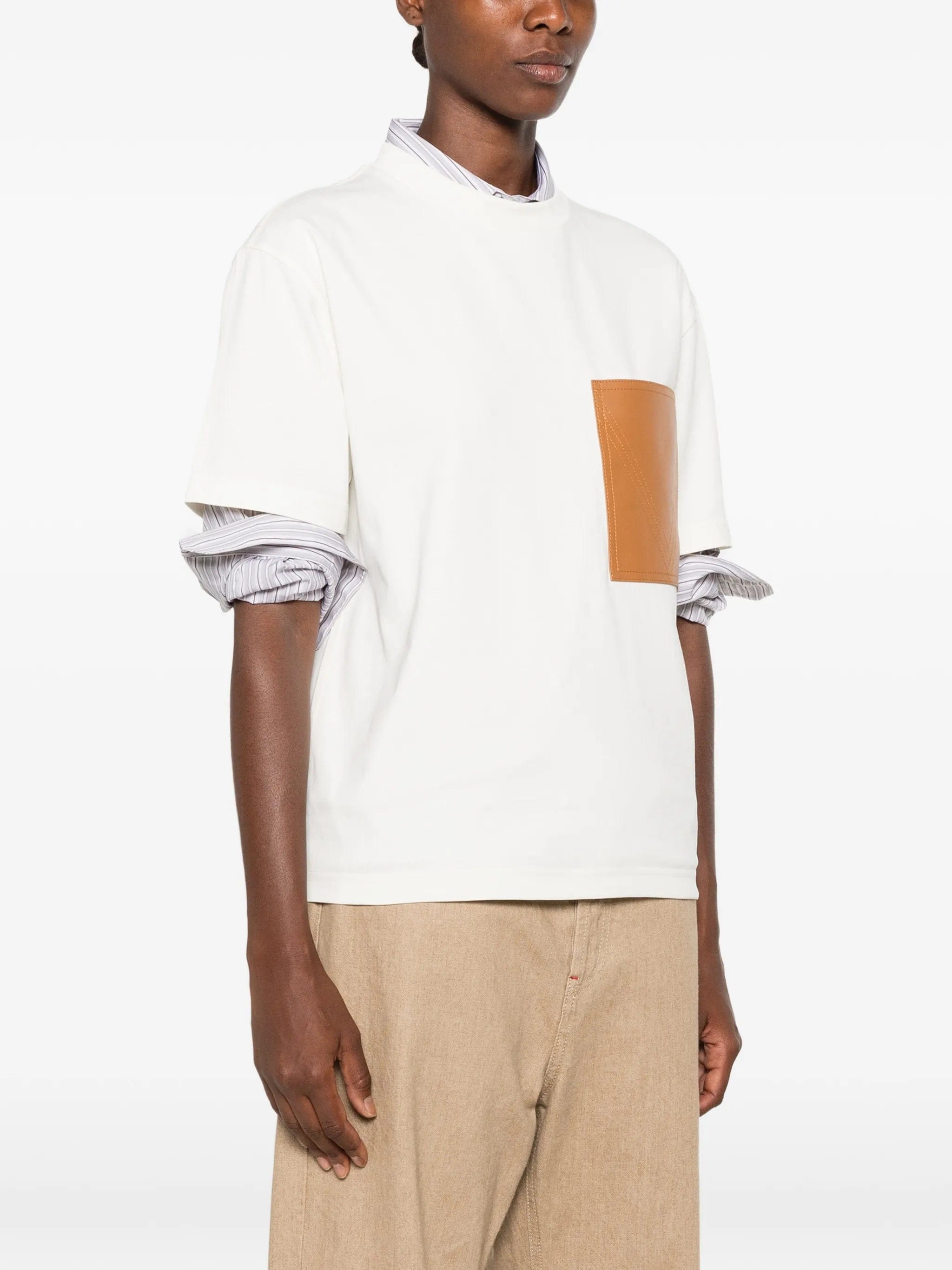 Bottega Veneta leather - pocket T - shirt