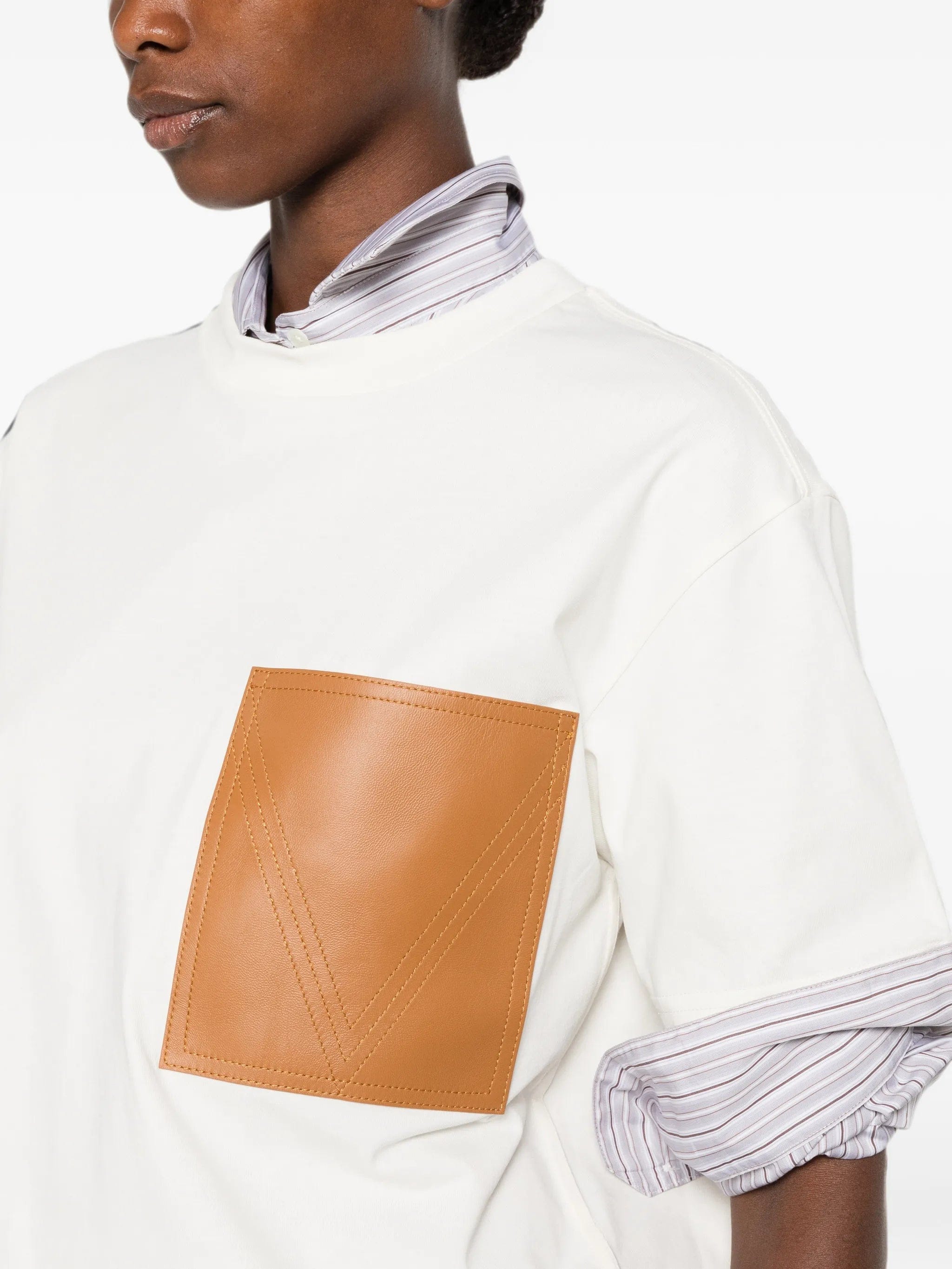 Bottega Veneta leather - pocket T - shirt