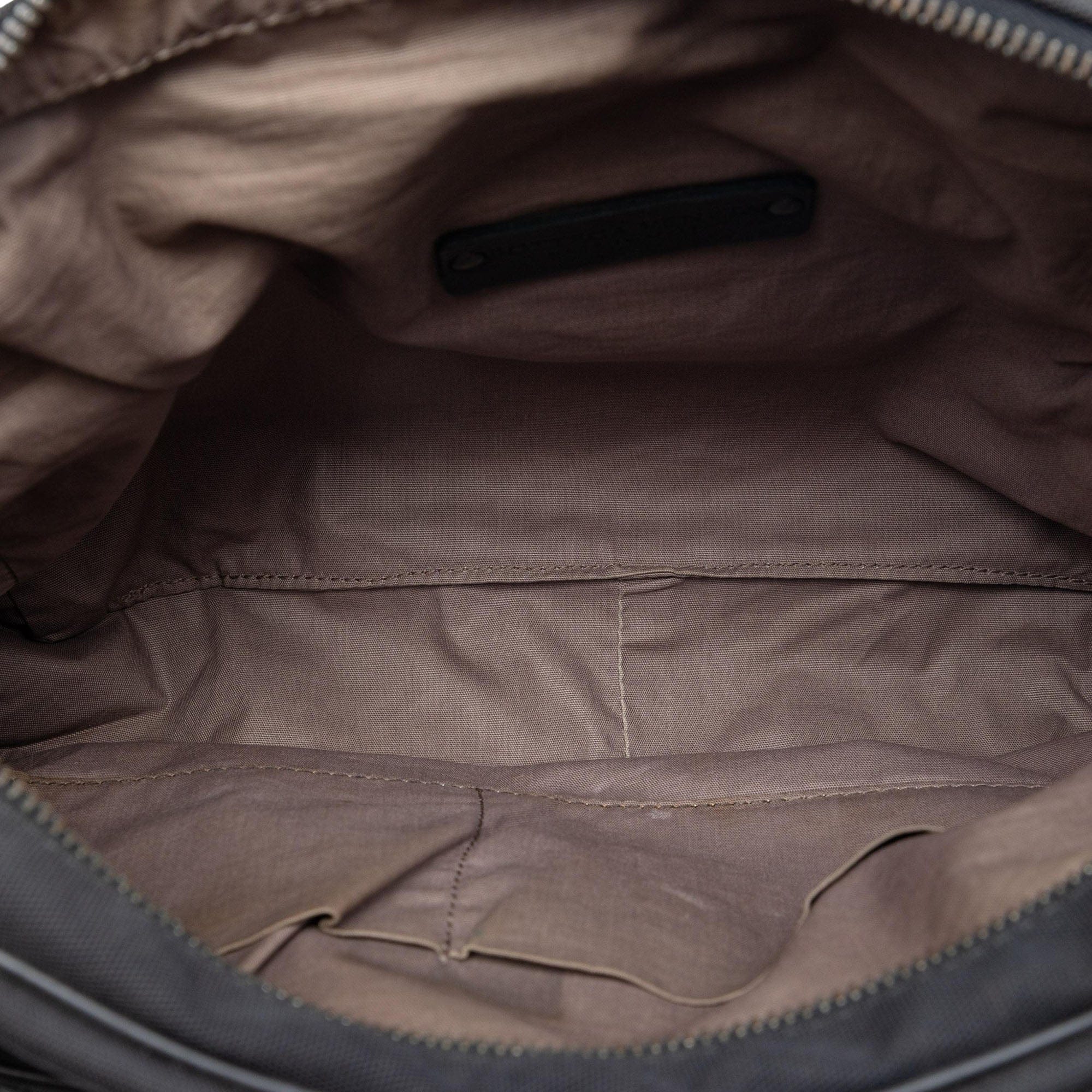 Bottega Veneta Nappa Intrecciato Trimmed Canvas Messenger Bag