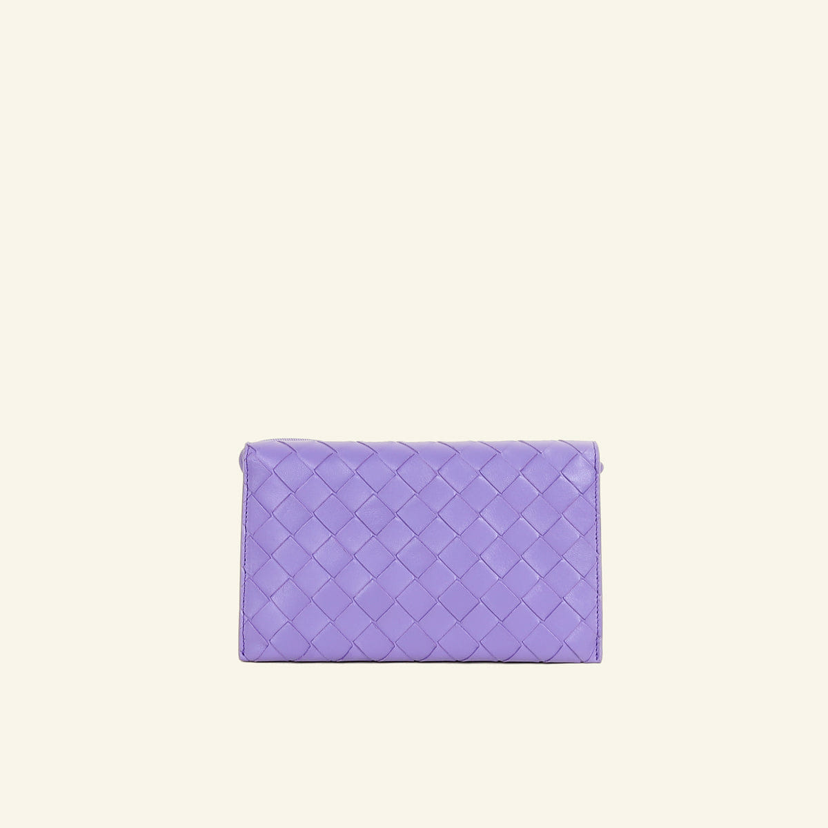 Bottega Veneta Purple Intrecciato Wallet on Strap