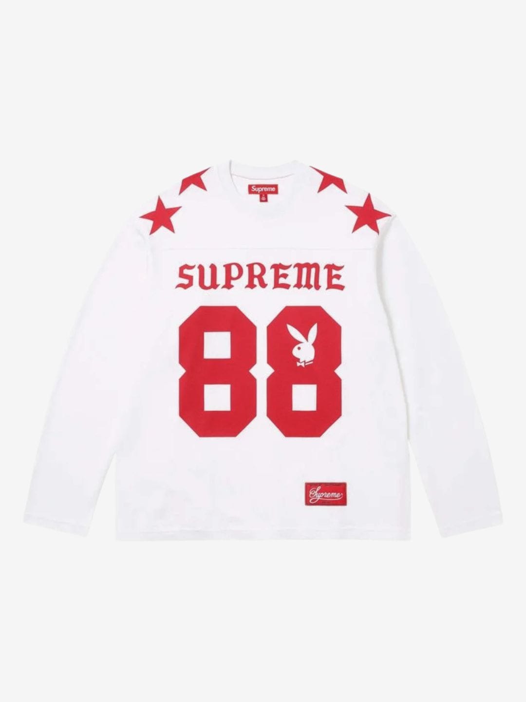 Supreme Playboy L/S Football Top White
