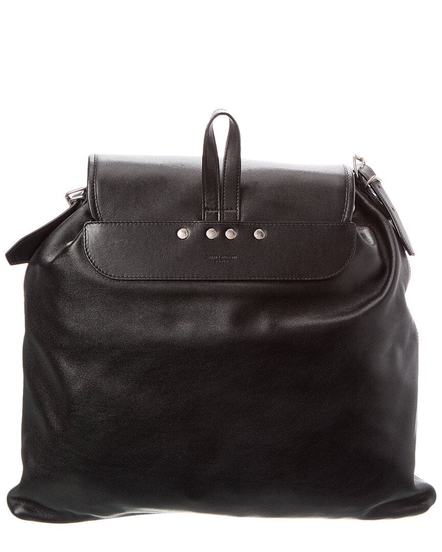 Saint Laurent Logo Leather Backpack