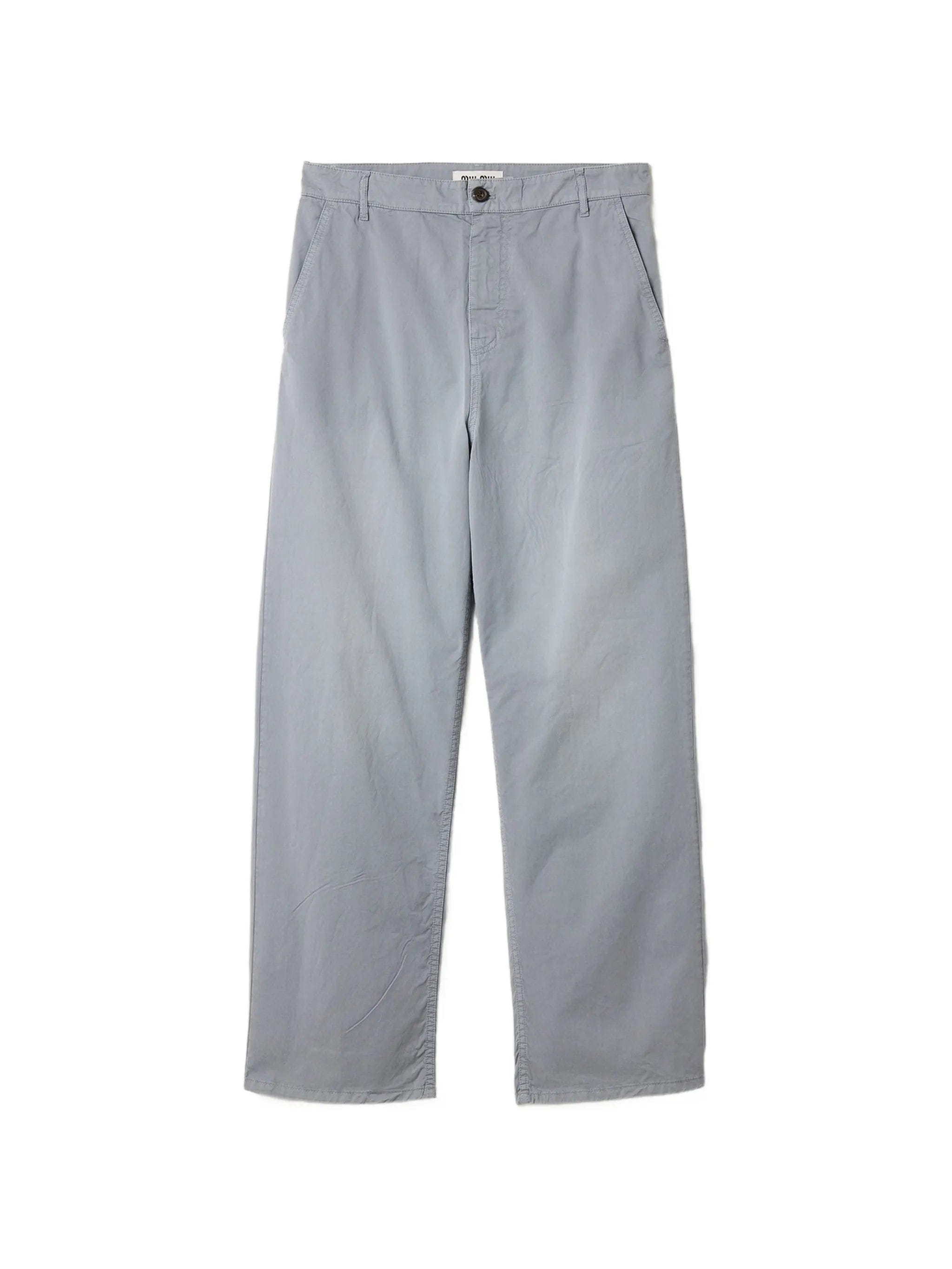 Miu Miu garment - dyed twill pants