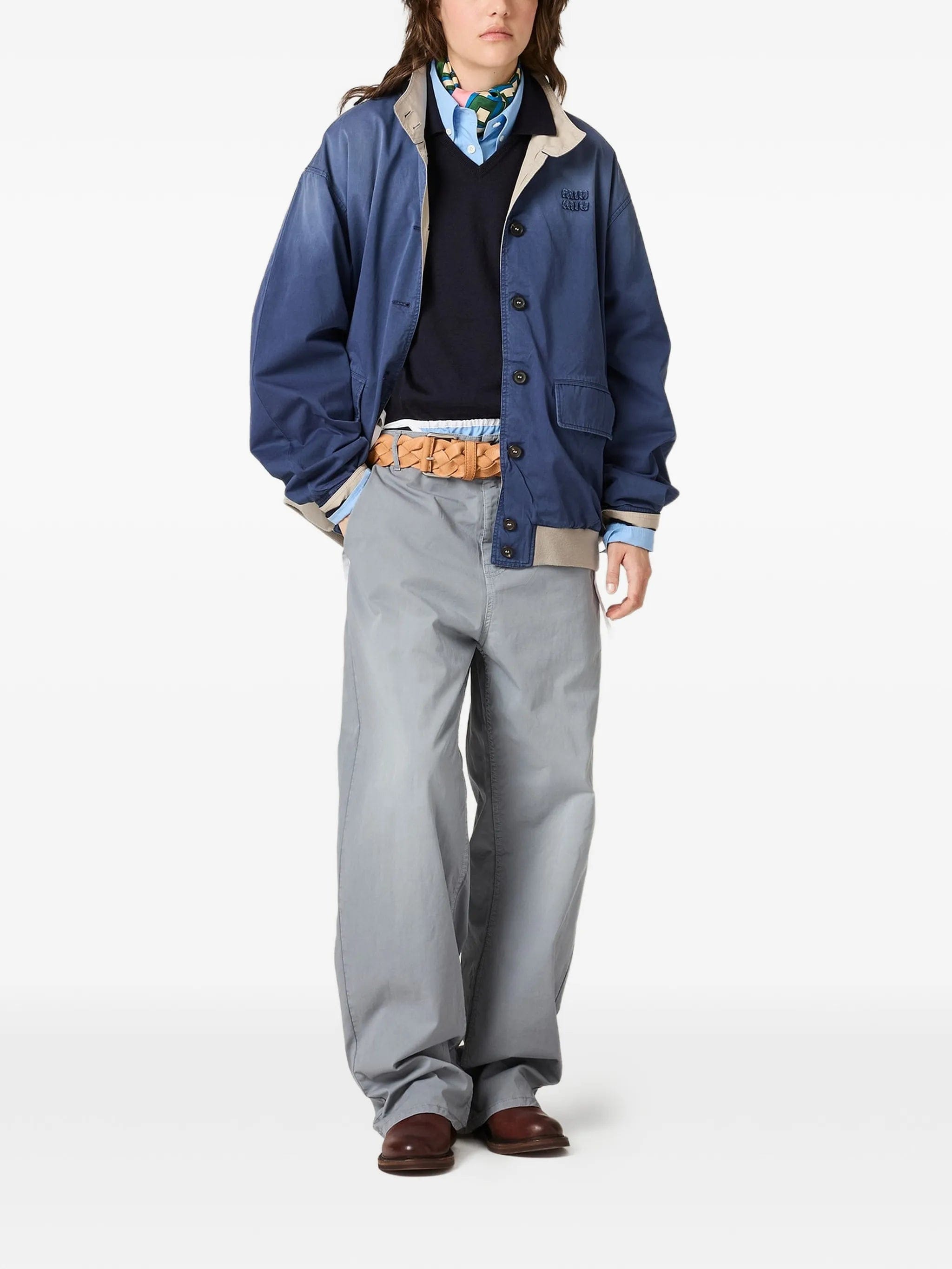 Miu Miu garment - dyed twill pants