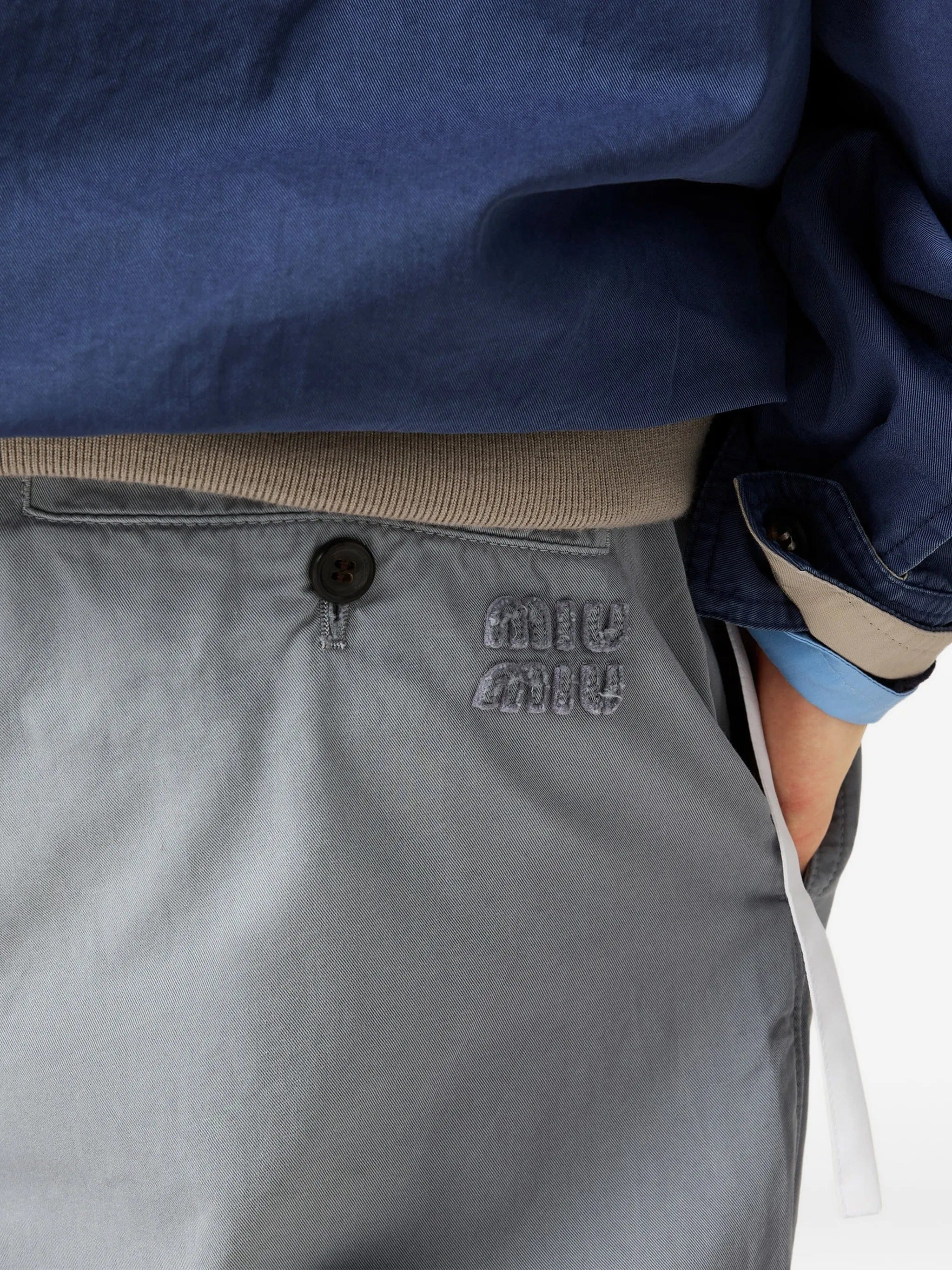 Miu Miu garment - dyed twill pants