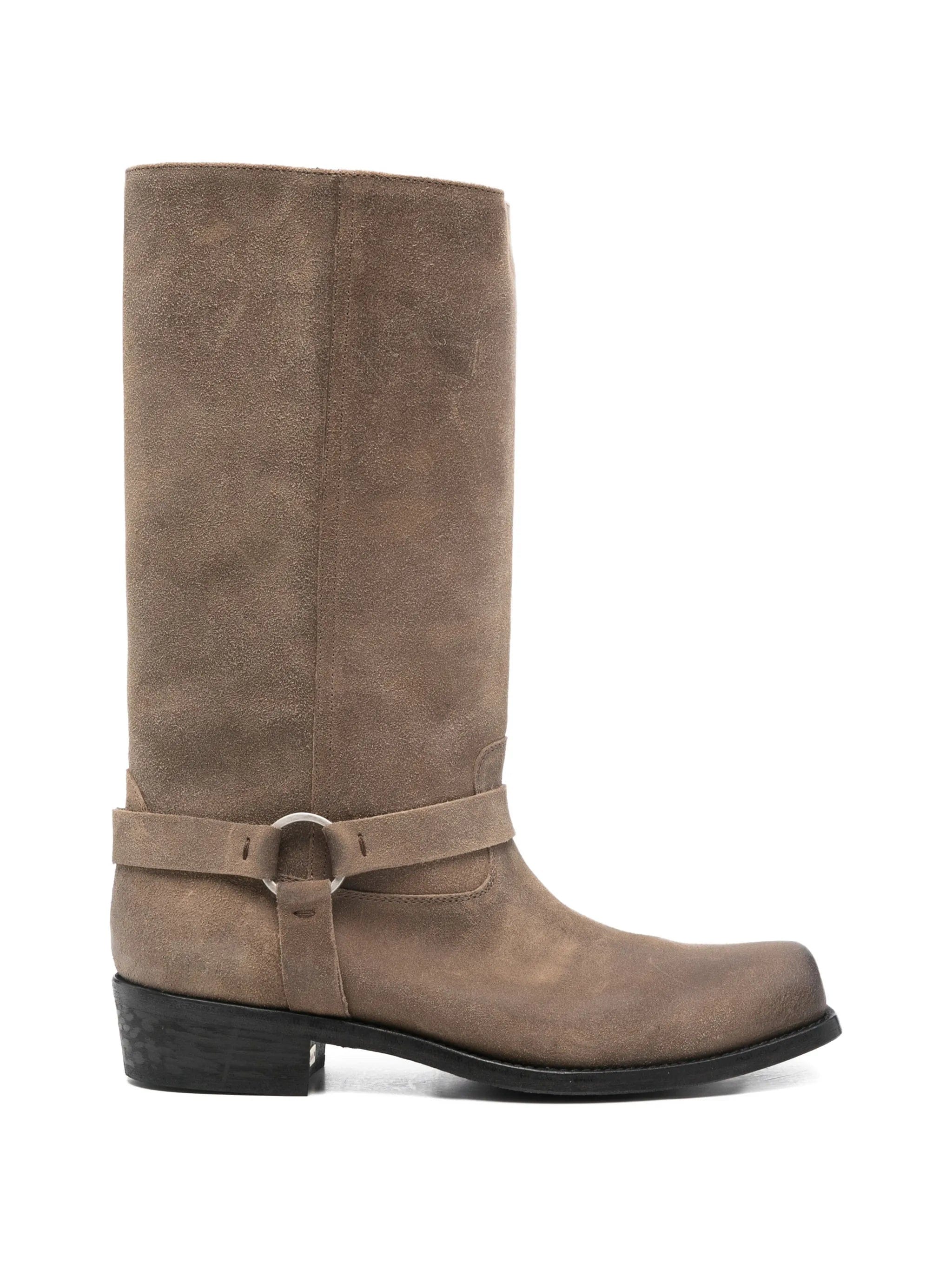 Golden Goose buckle - strap suede biker boots