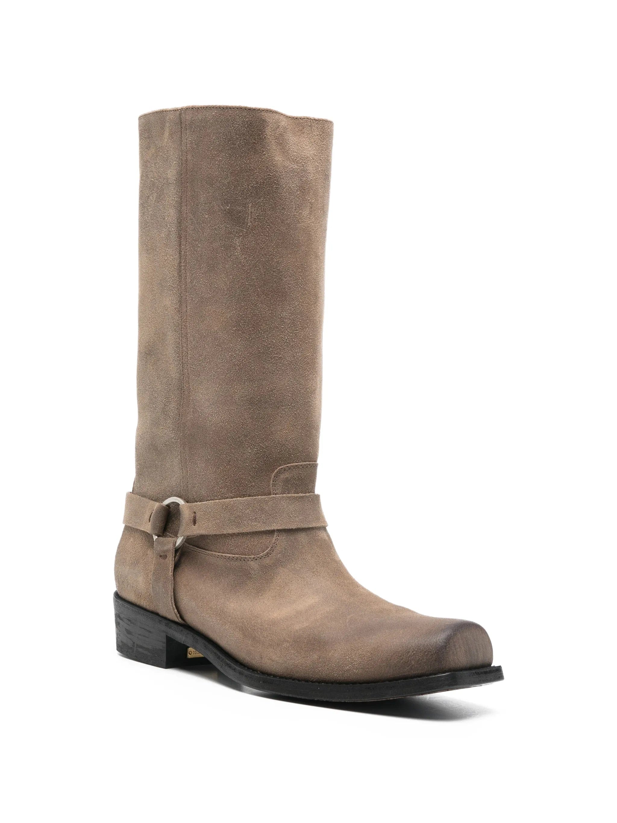 Golden Goose buckle - strap suede biker boots