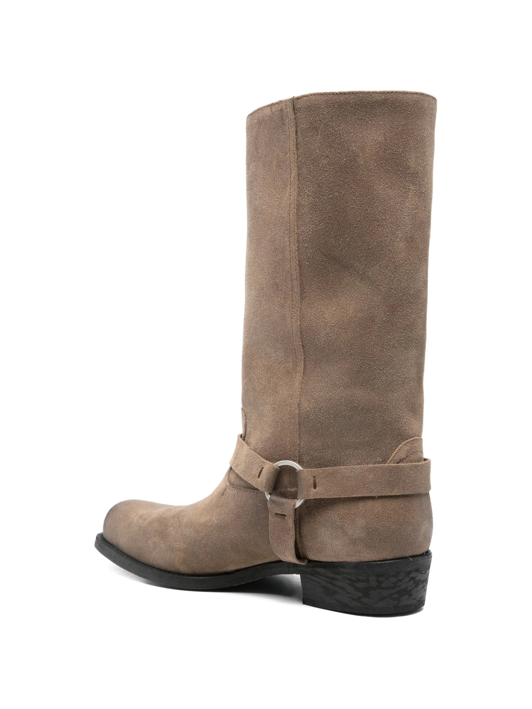 Golden Goose buckle - strap suede biker boots