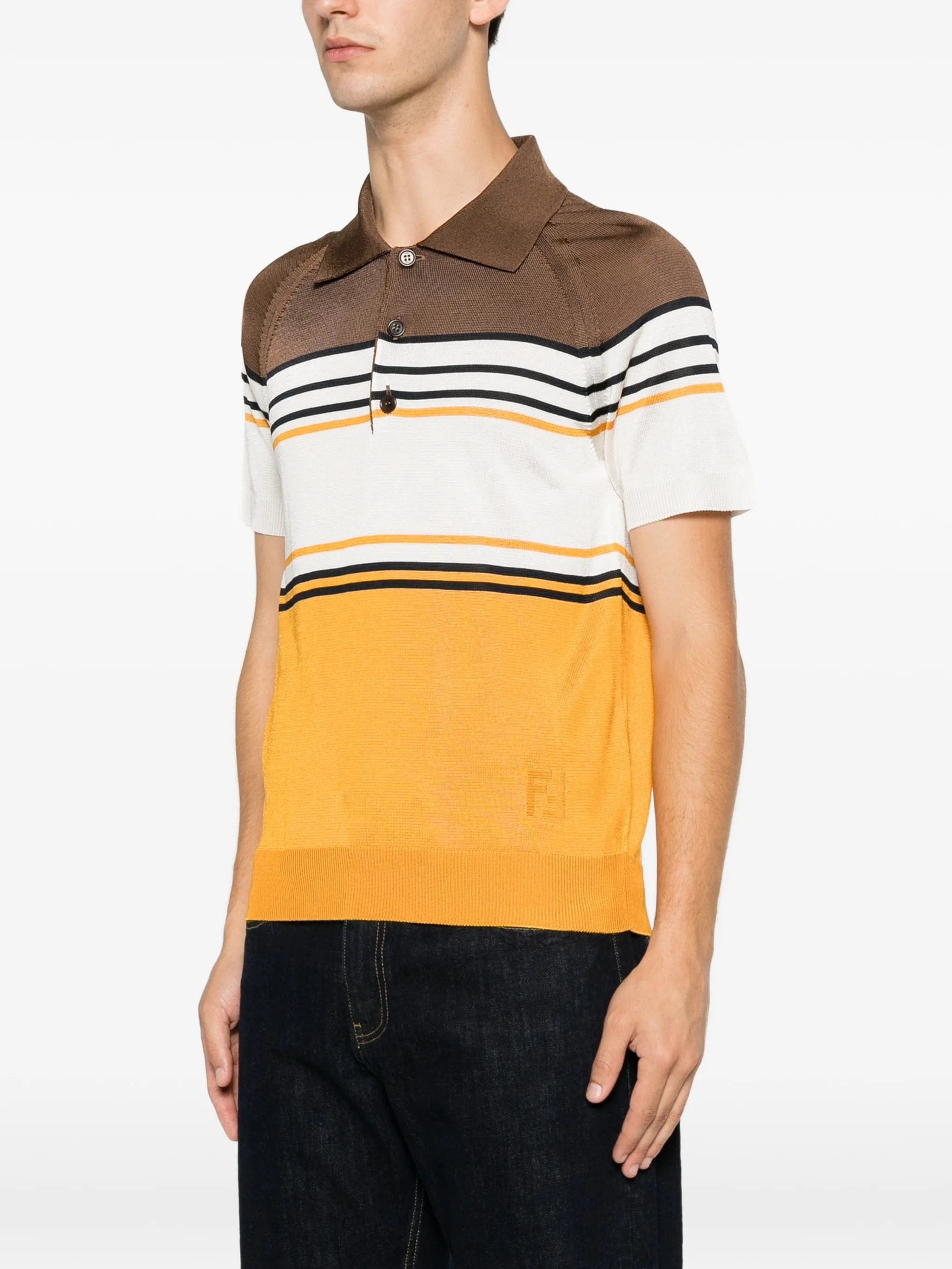 Fendi striped polo shirt