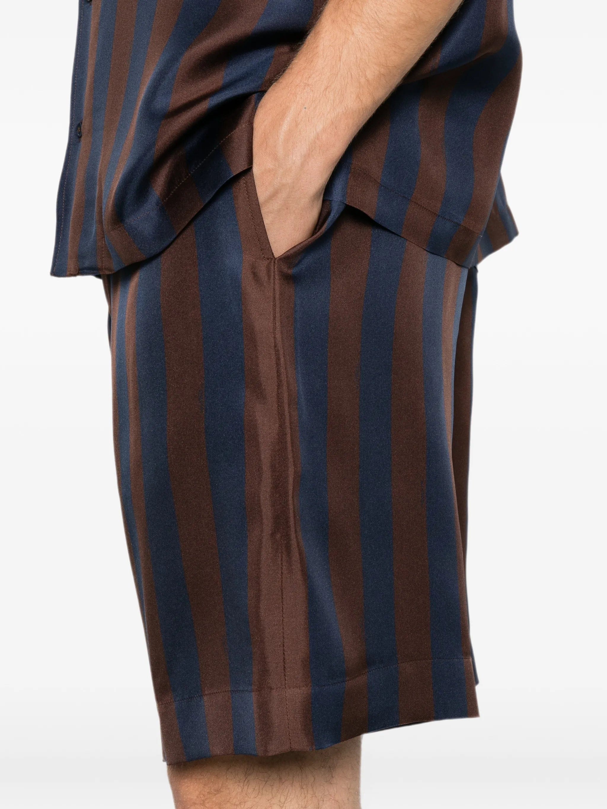 Fendi striped silk shorts