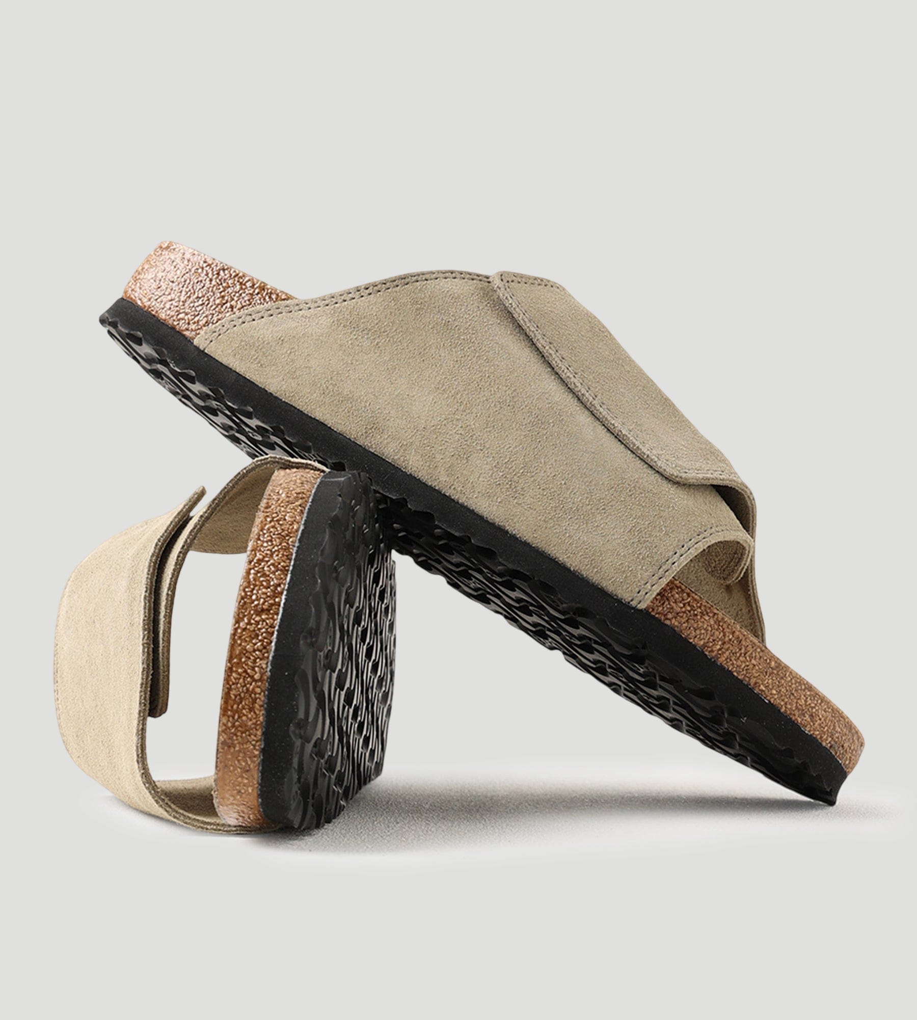 Birkenstock Solana Suede Leather Faded Khaki