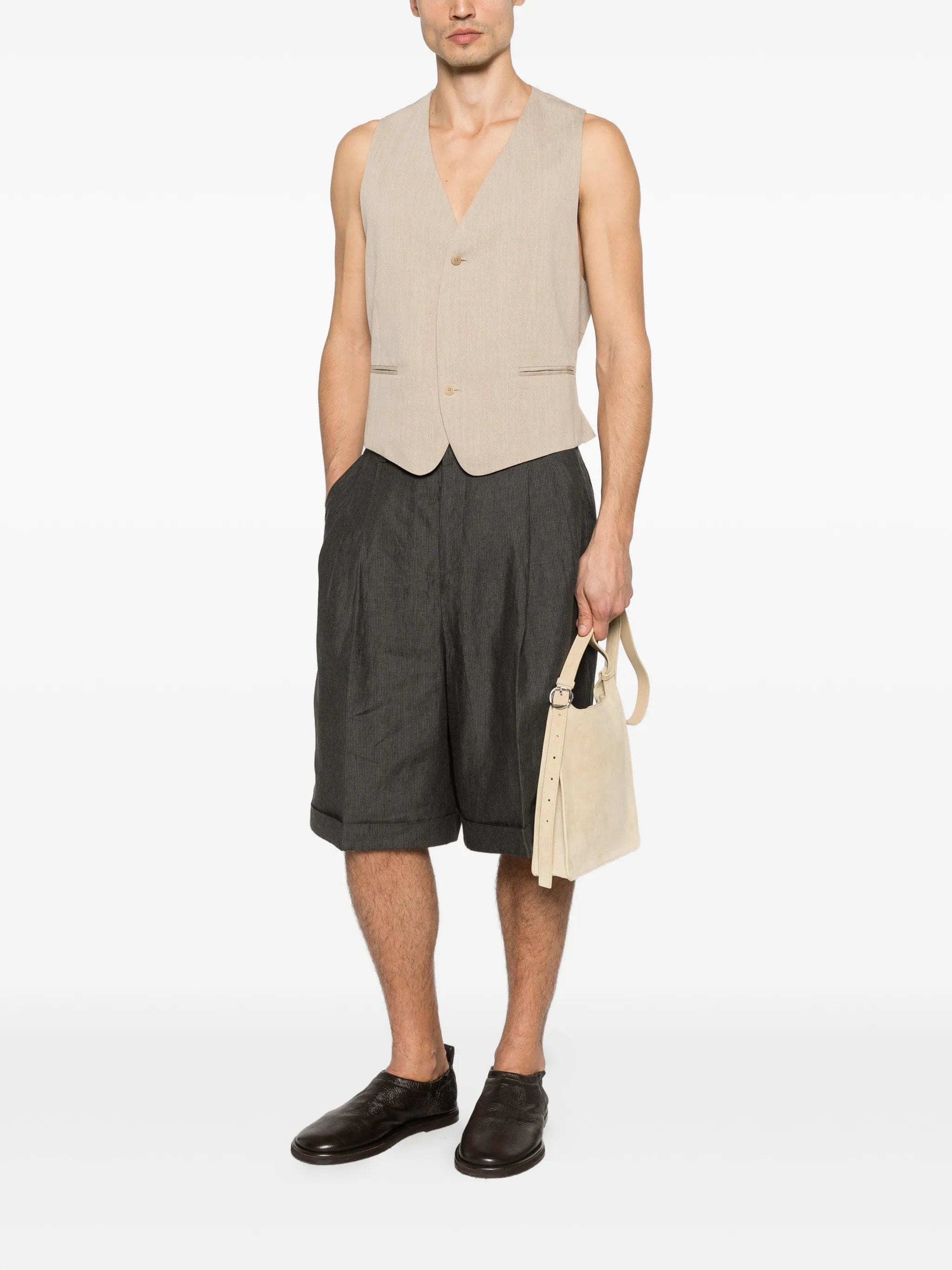 Jacquemus Pastro pleated cuffed - hem shorts