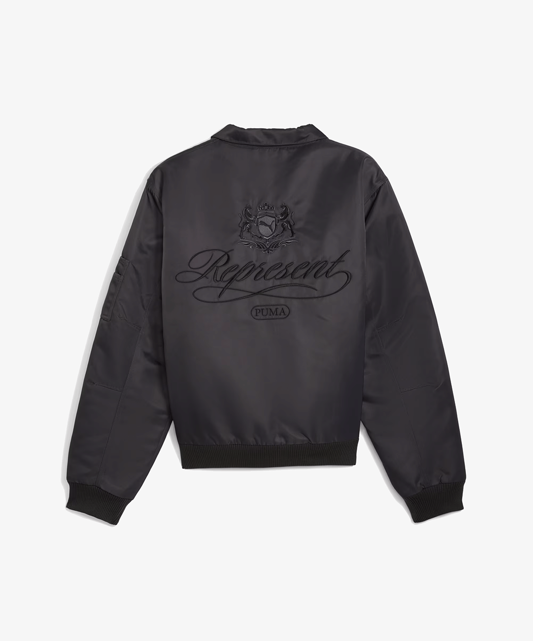 PUMA | x REPRESENT PADDED BOMBER JACKET { FLAT DARK GRAY