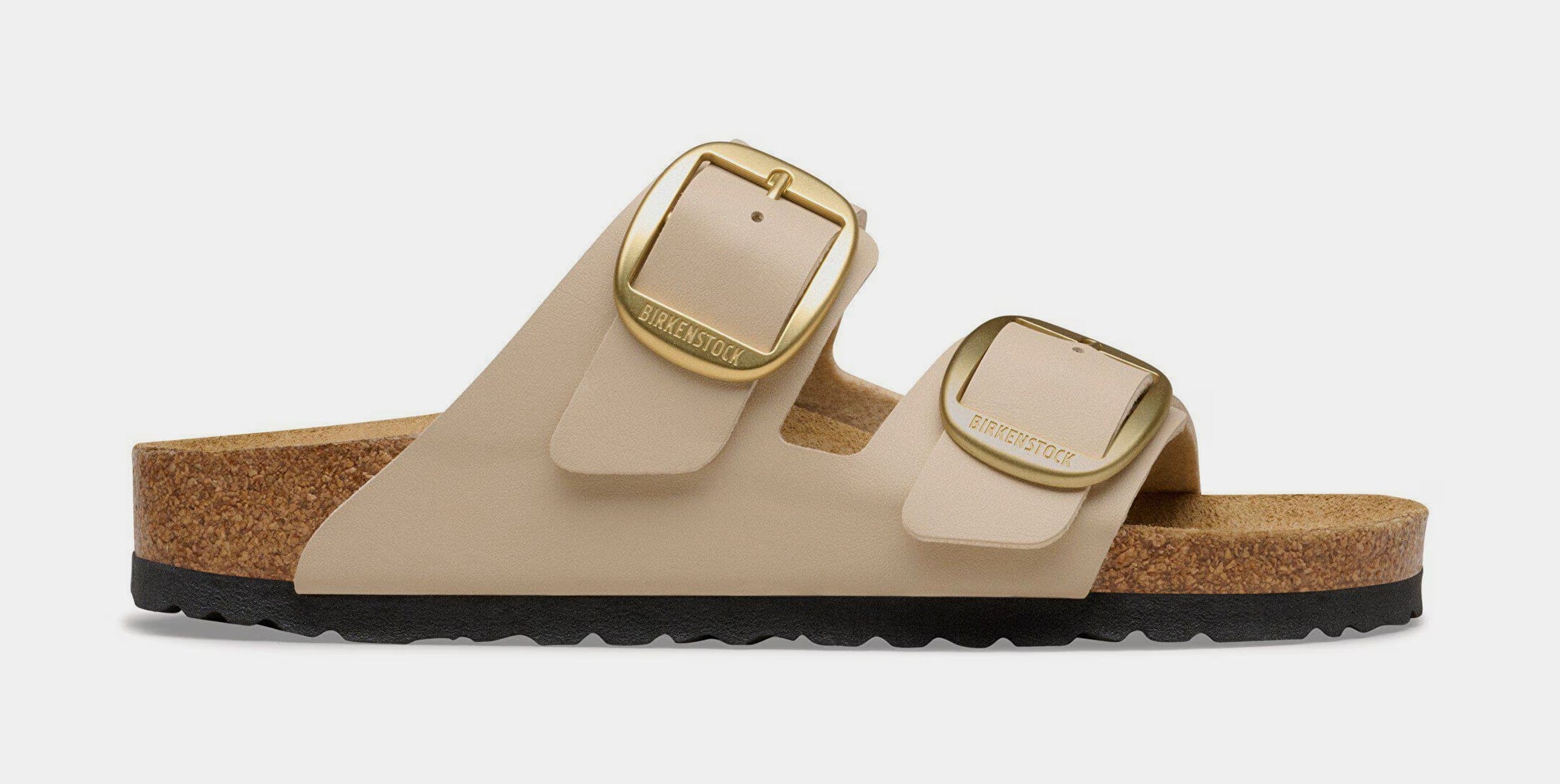 Birkenstock Arizona Big Buckle Womens Sandals (Beige/Gold)
